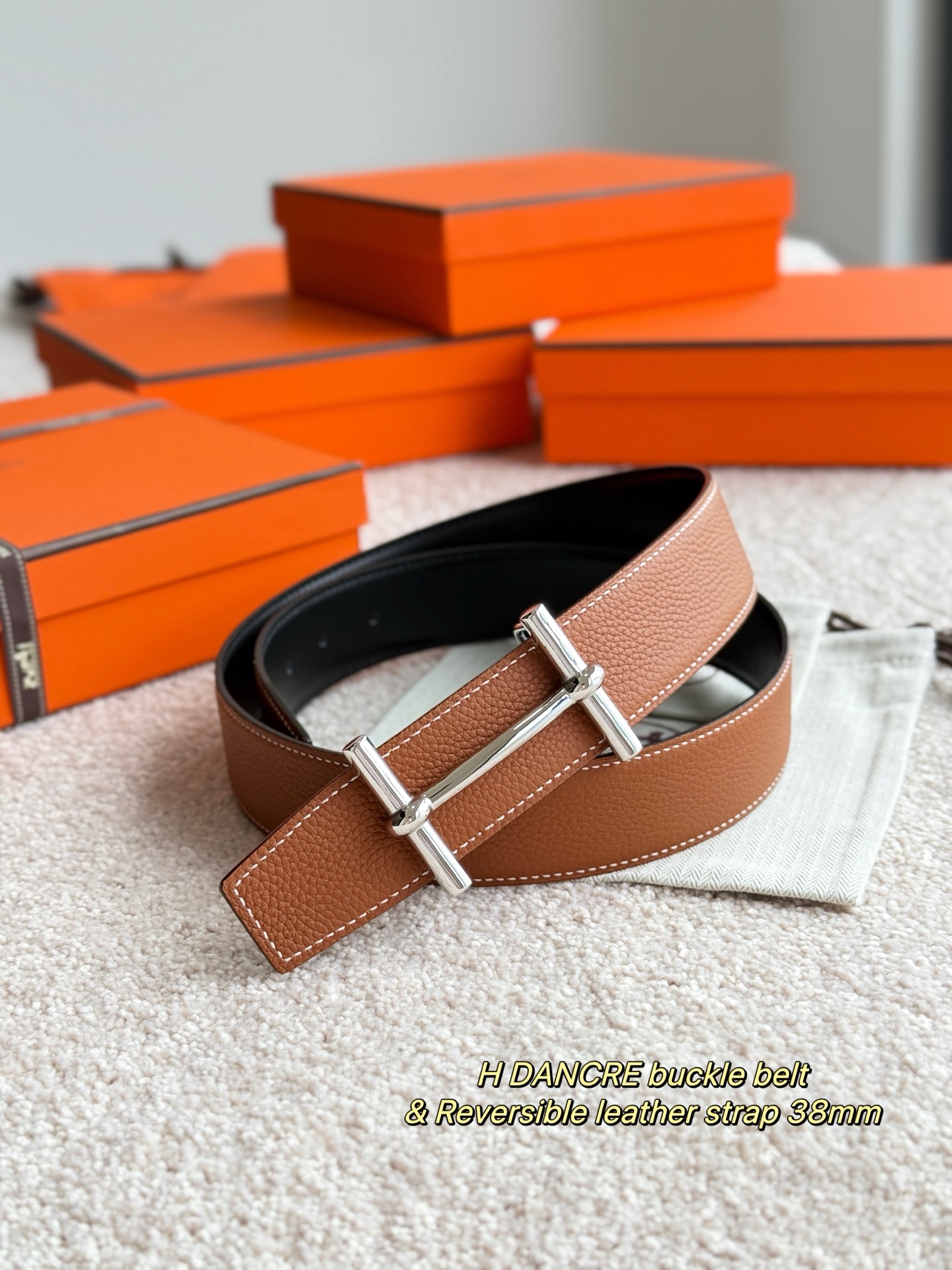 Hermès Male Basic Belt 38mm