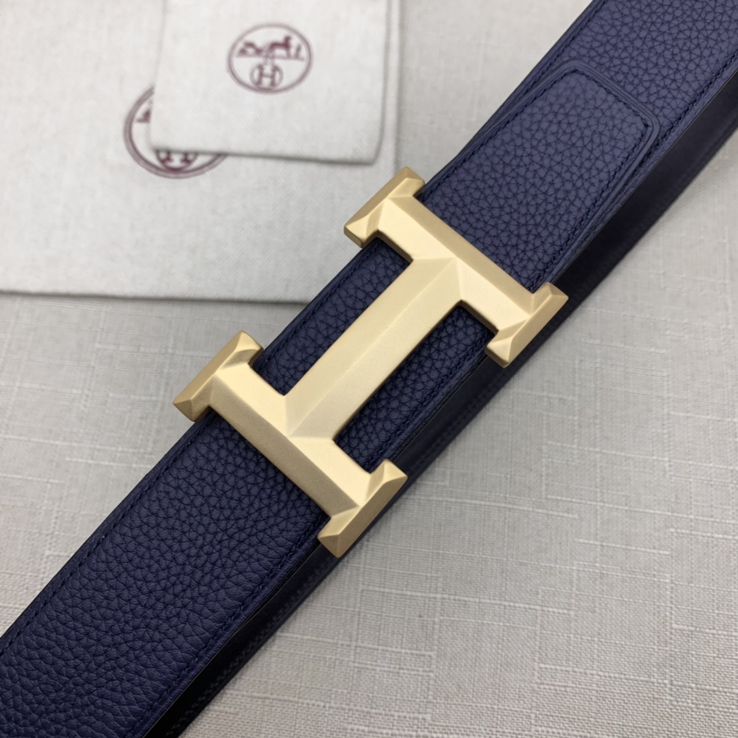 Hermès Basic Belt Top Grain Leather Black 38mm-m