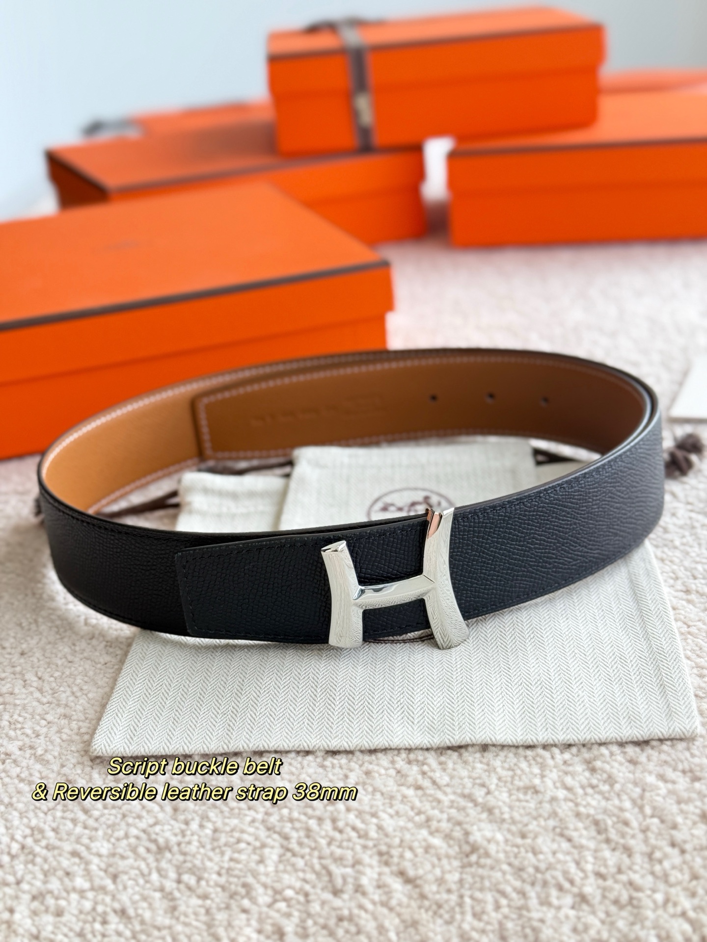 Hermès Male Basic Belt 38mm-s-m
