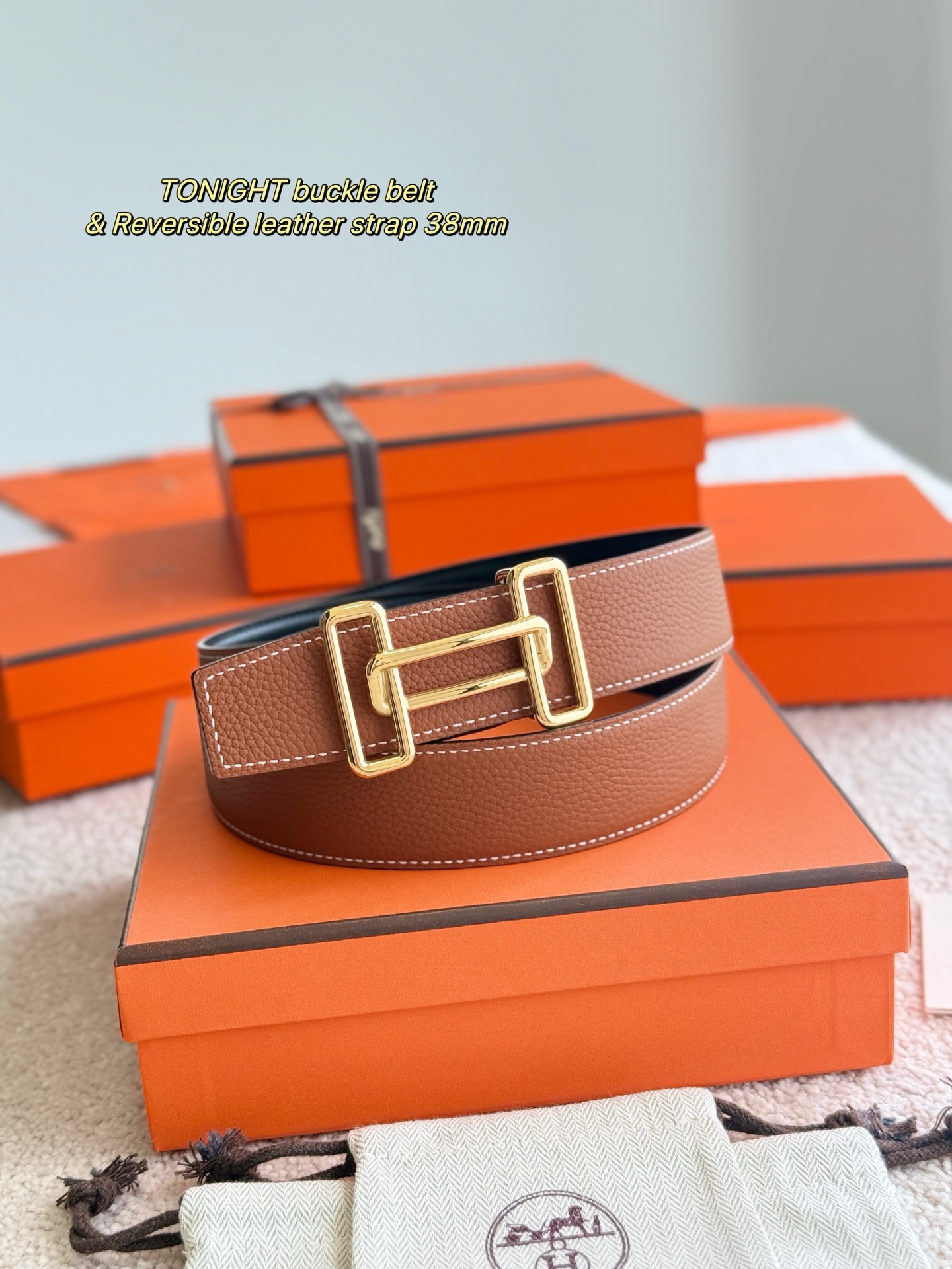 Hermès Male Basic Belt 38mm-s-m