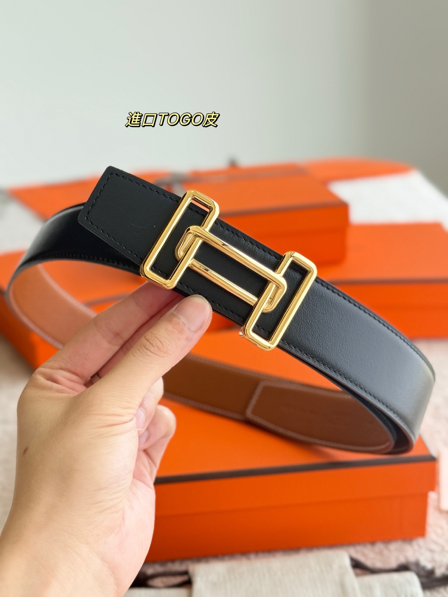 Hermès Male Basic Belt 38mm-s-m