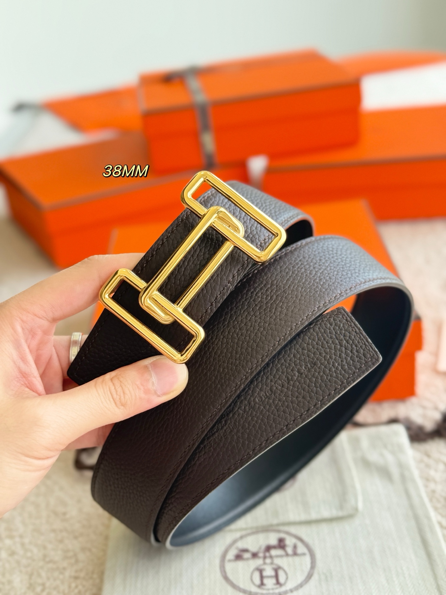 Hermès Male Basic Belt 38mm-s-m