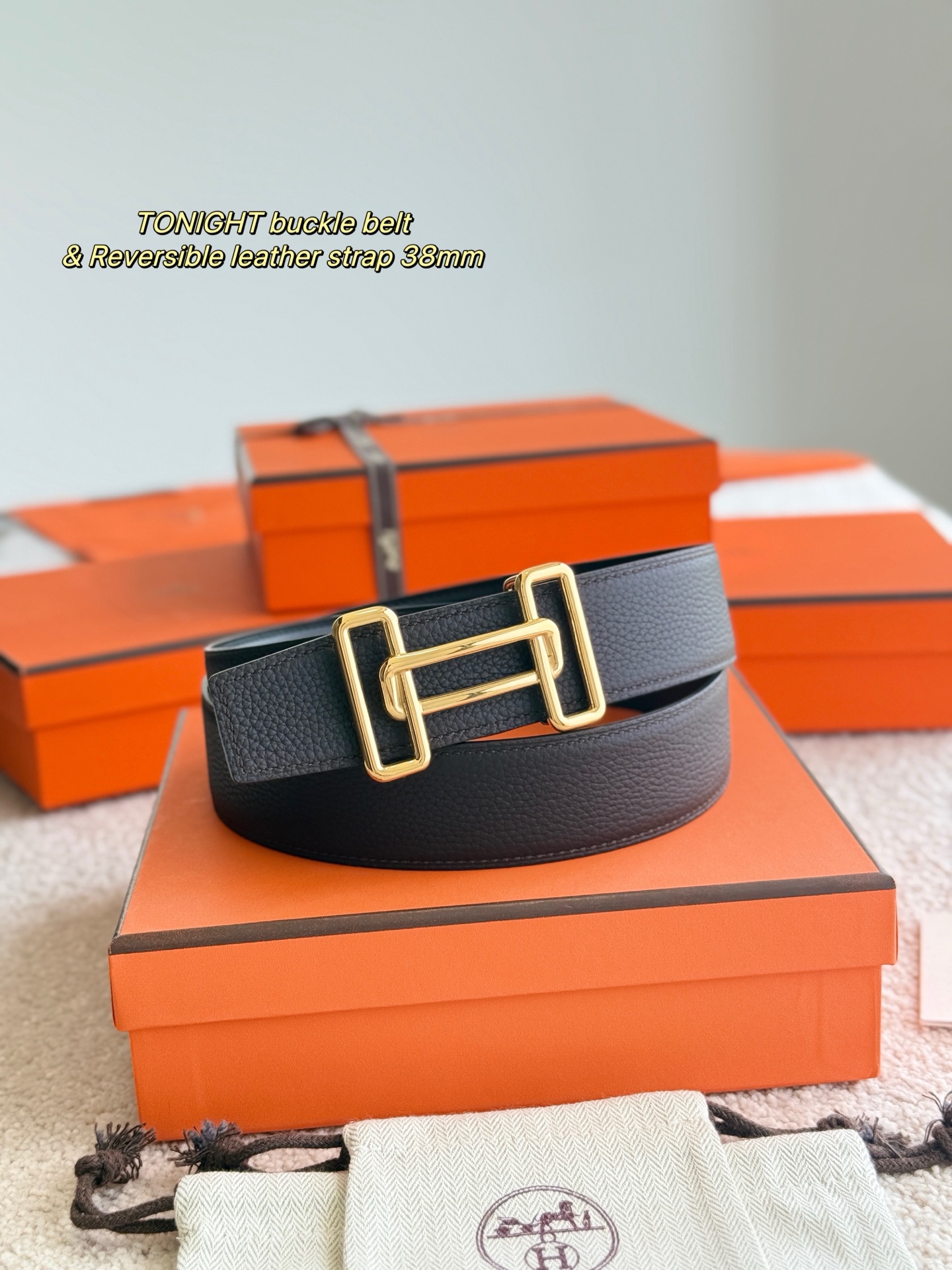 Hermès Male Basic Belt 38mm-s-m