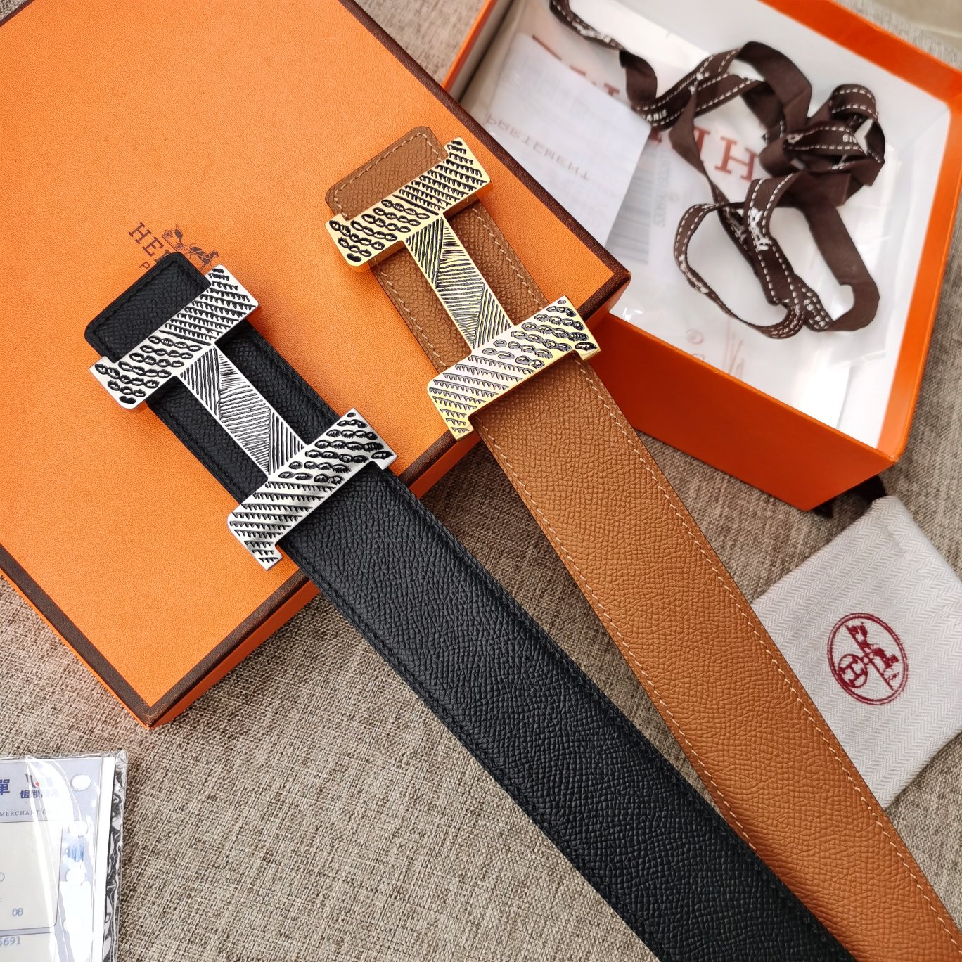Hermès Male Leather Belt Top Grain Leather S-m