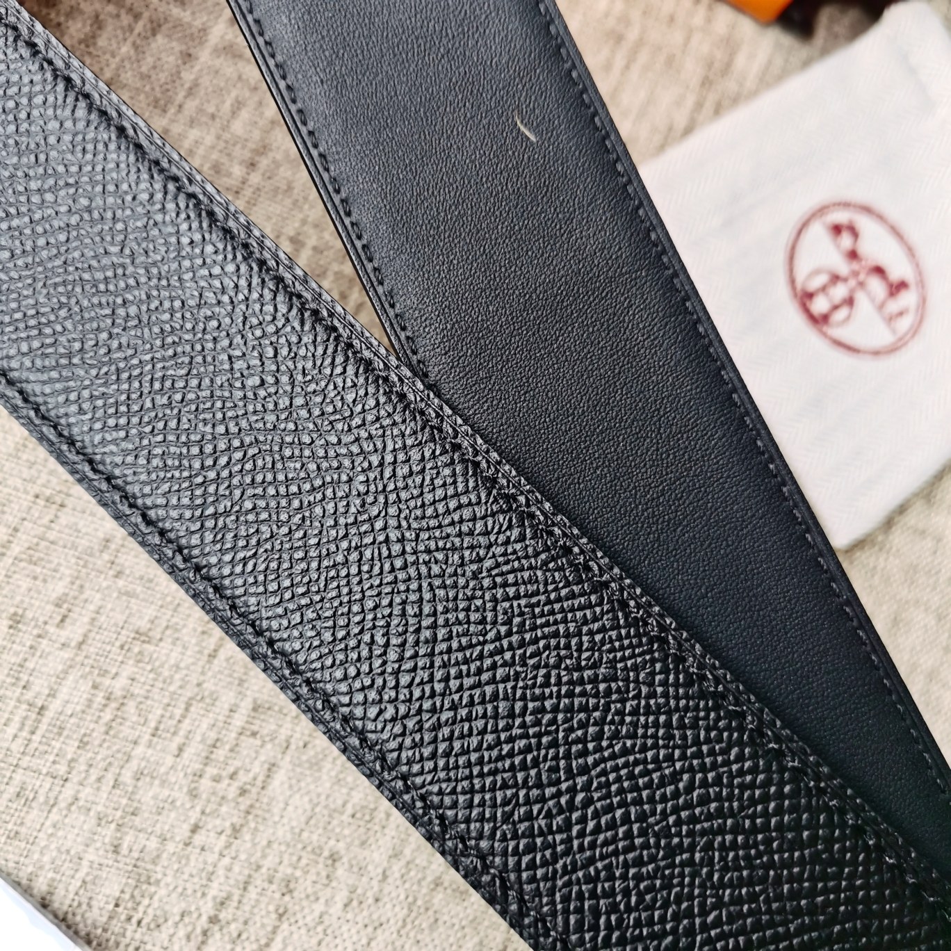 Hermès Male Leather Belt Top Grain Leather S-m