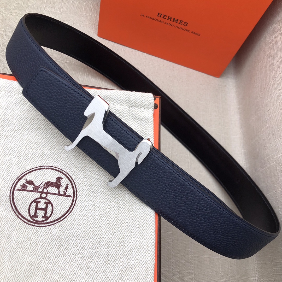 Hermès Basic Belt Top Grain Leather Black 38mm