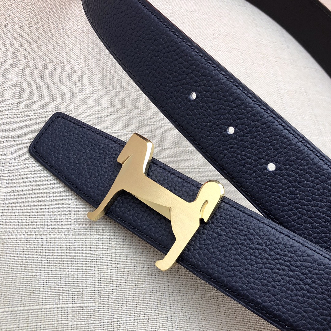 Hermès Basic Belt Top Grain Leather Black 38mm