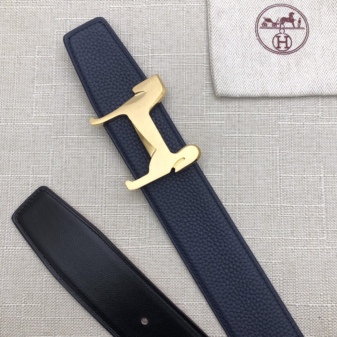Hermès Basic Belt Top Grain Leather Black 38mm