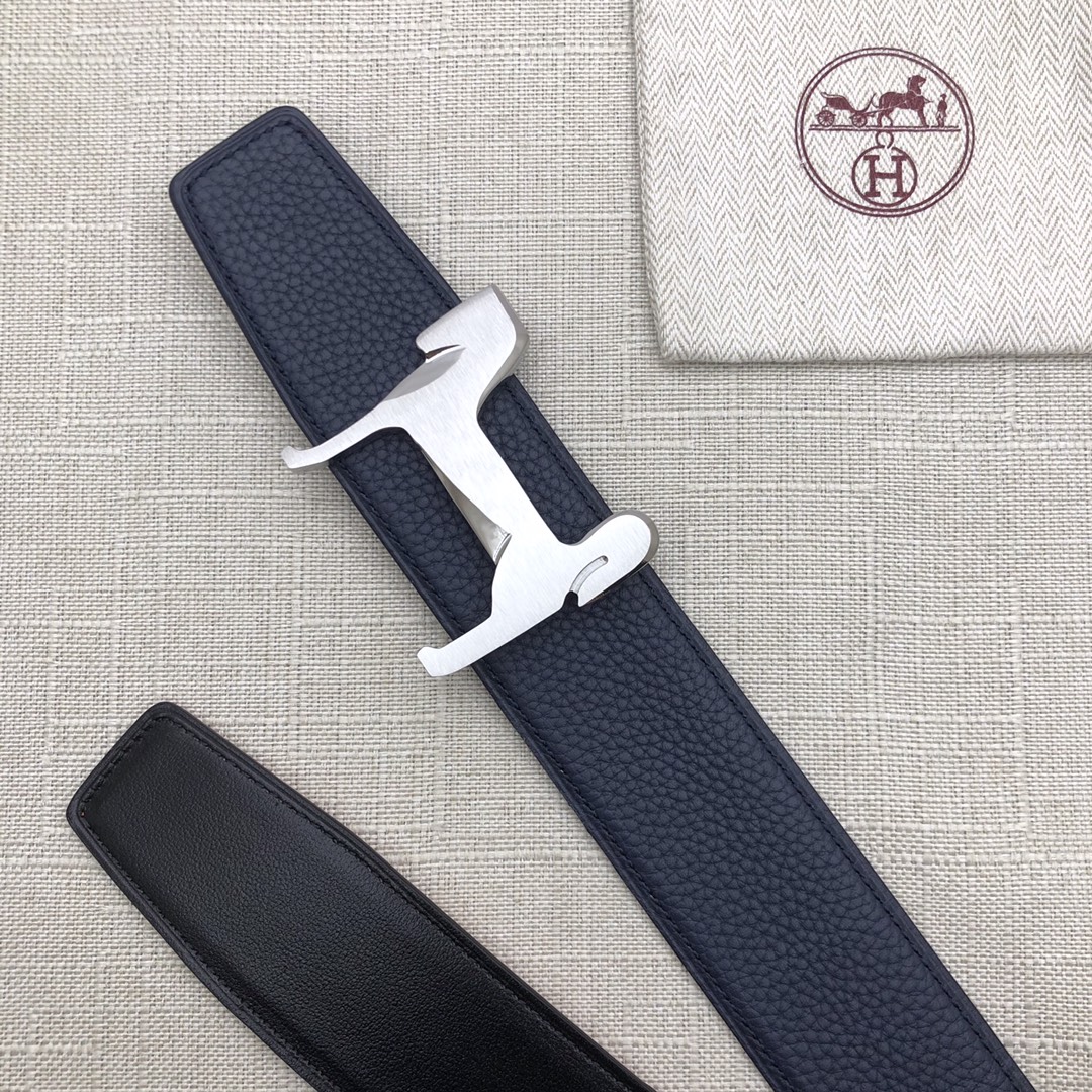 Hermès Basic Belt Top Grain Leather Black 38mm