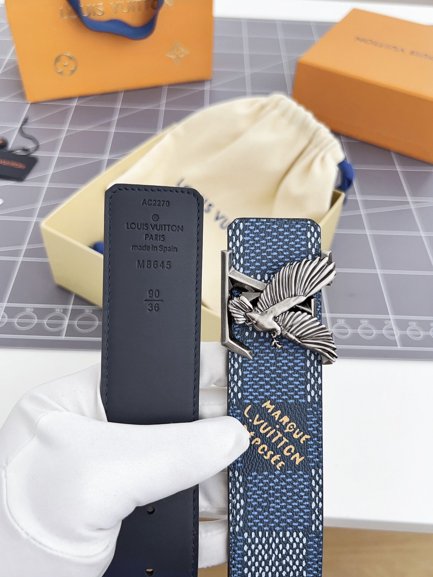 Louis Vuitton Male Basic Belt Cow Leather M-l