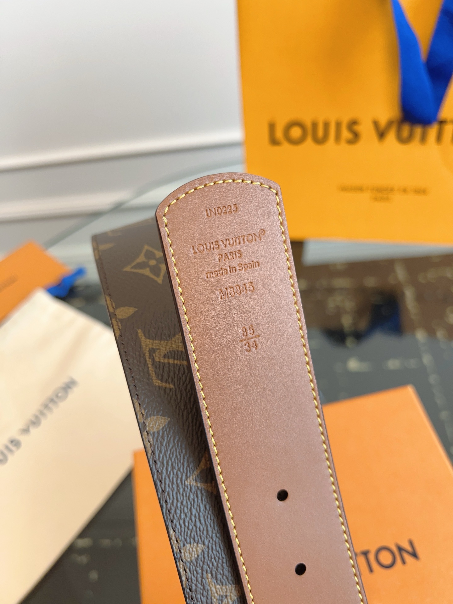 Louis Vuitton Male Canvas Belt Canvas 40mm-s-m-l