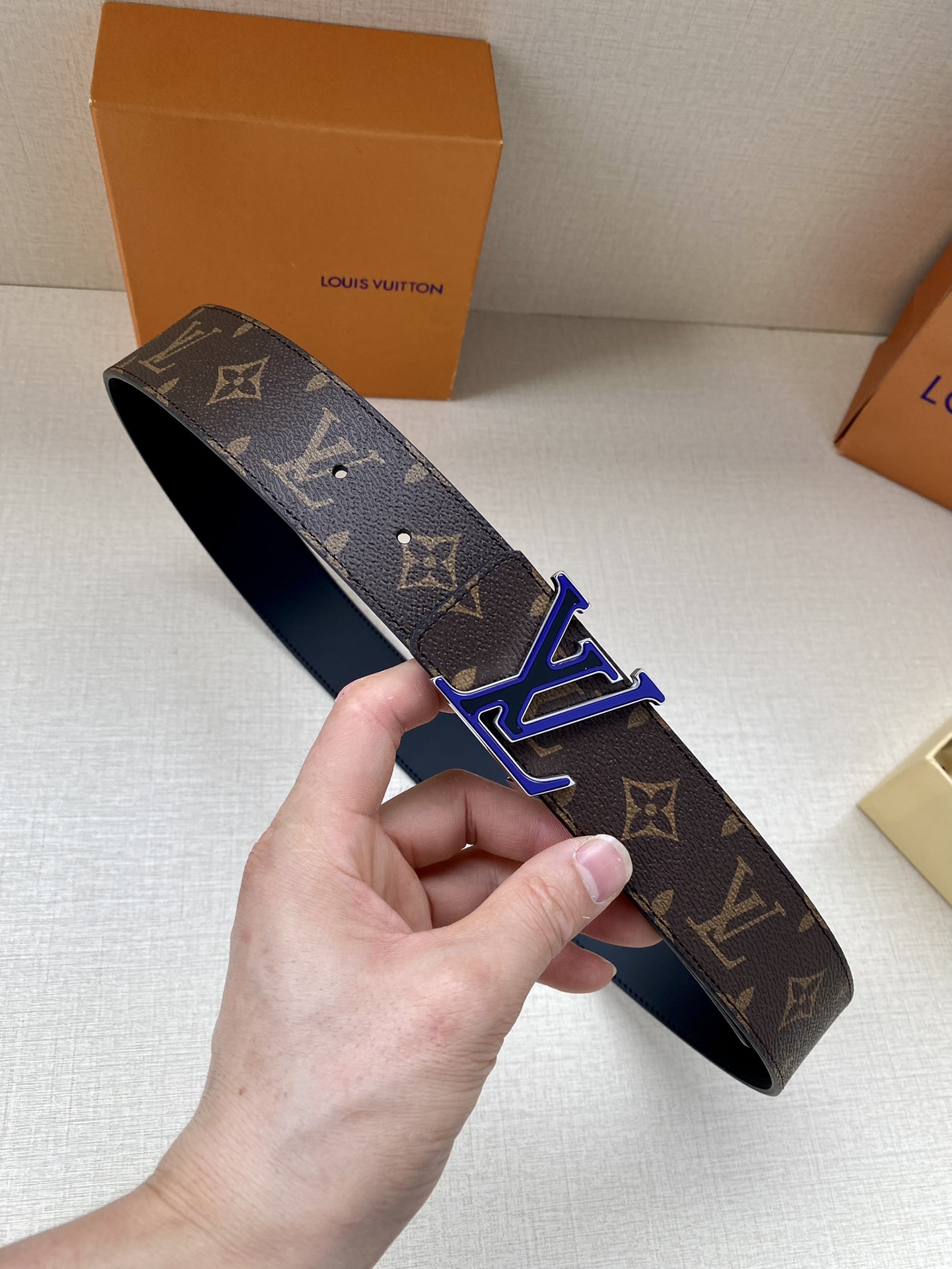 Louis Vuitton Male Leather Belt M-l