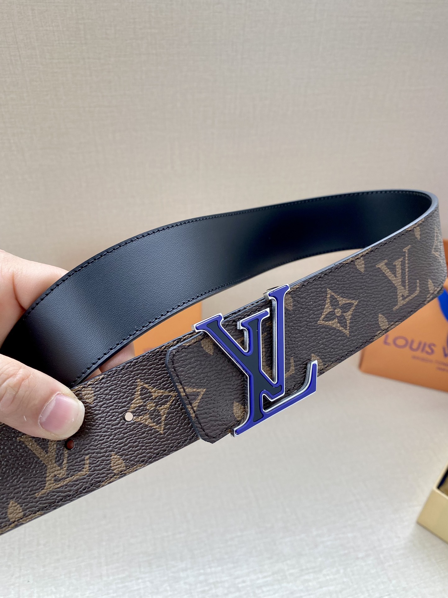 Louis Vuitton Male Leather Belt M-l