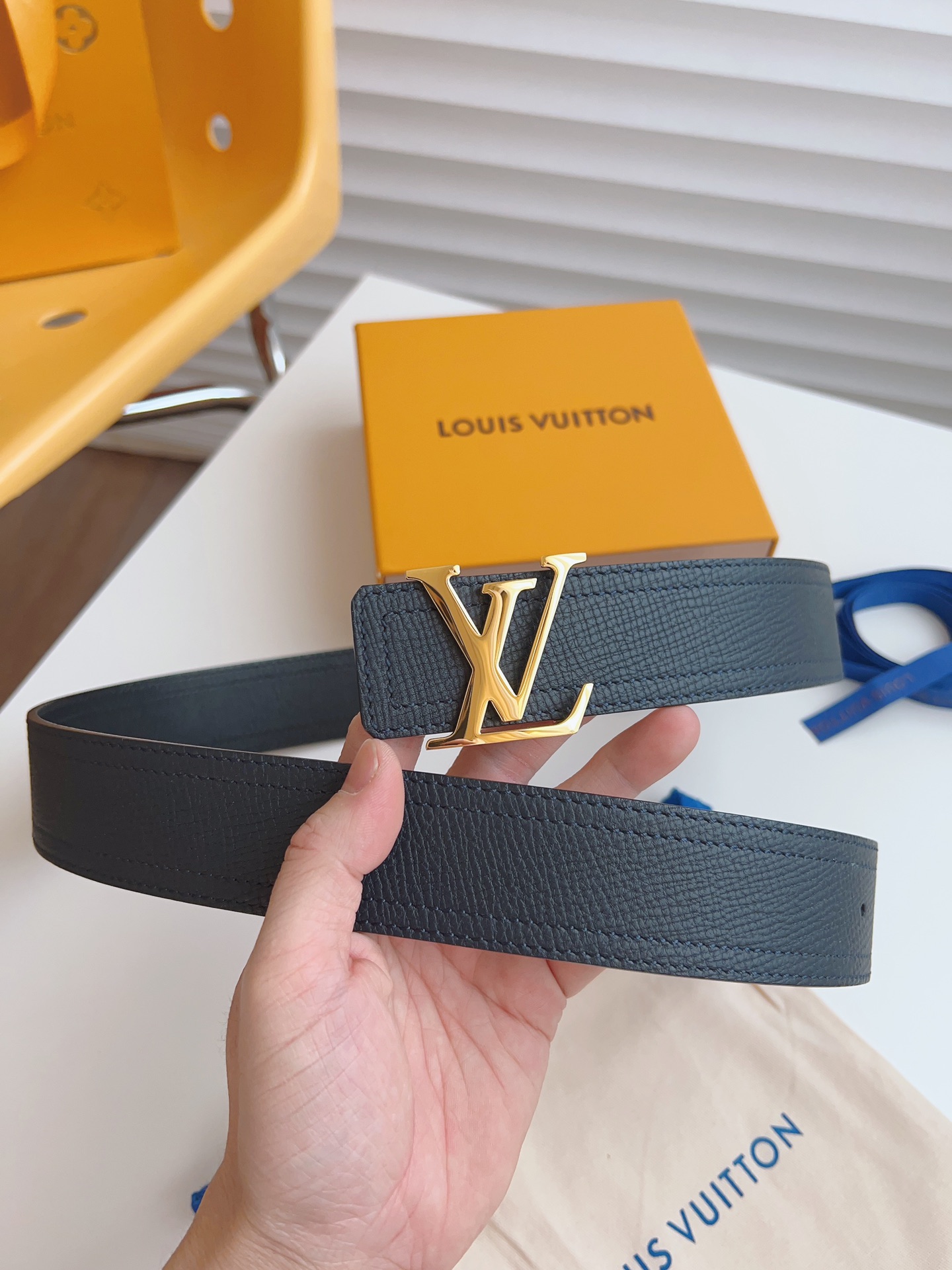 Louis Vuitton Basic Belt Cow Leather Black S-m-l