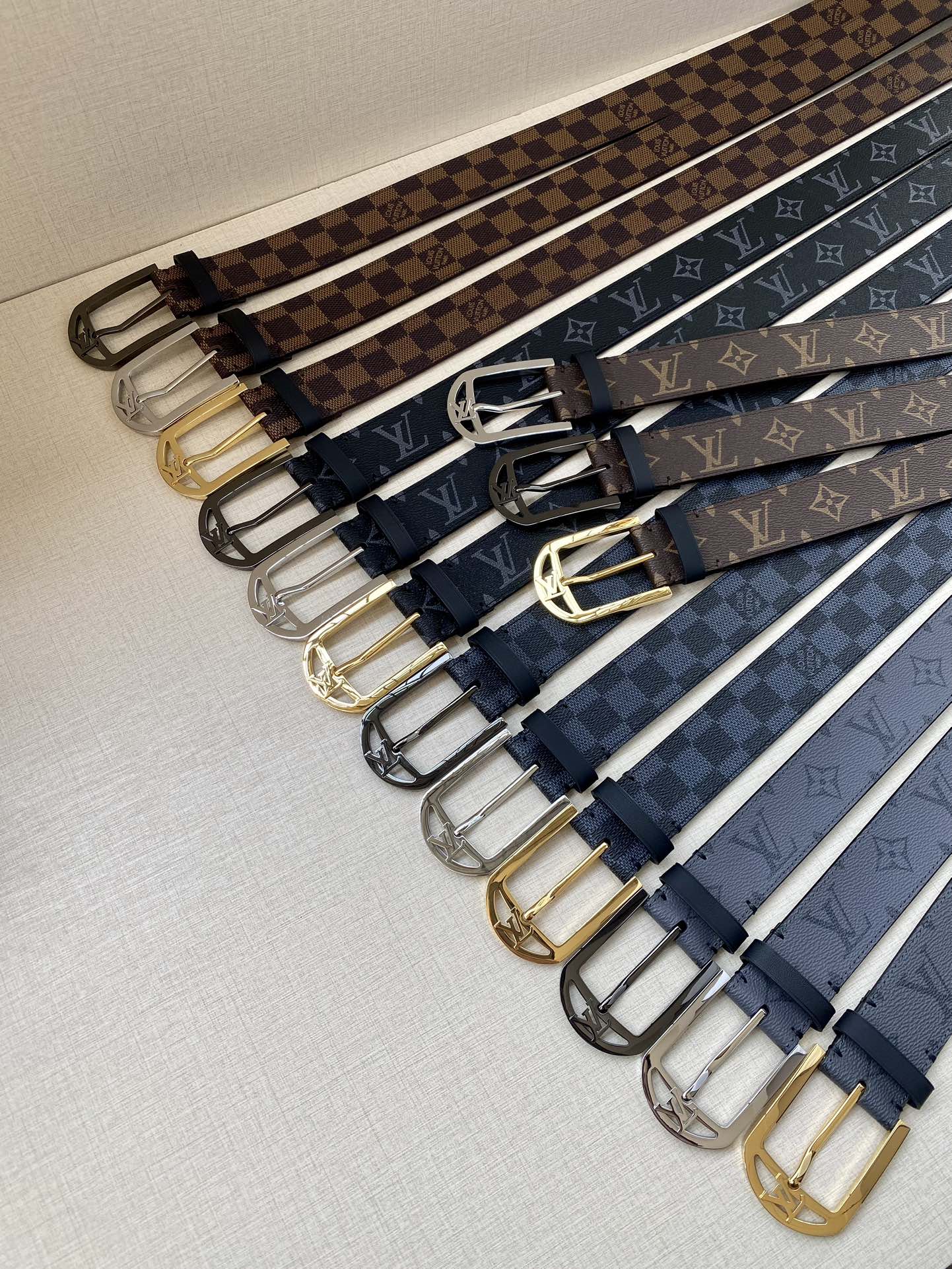 Louis Vuitton Male Canvas Belt Canvas M-l