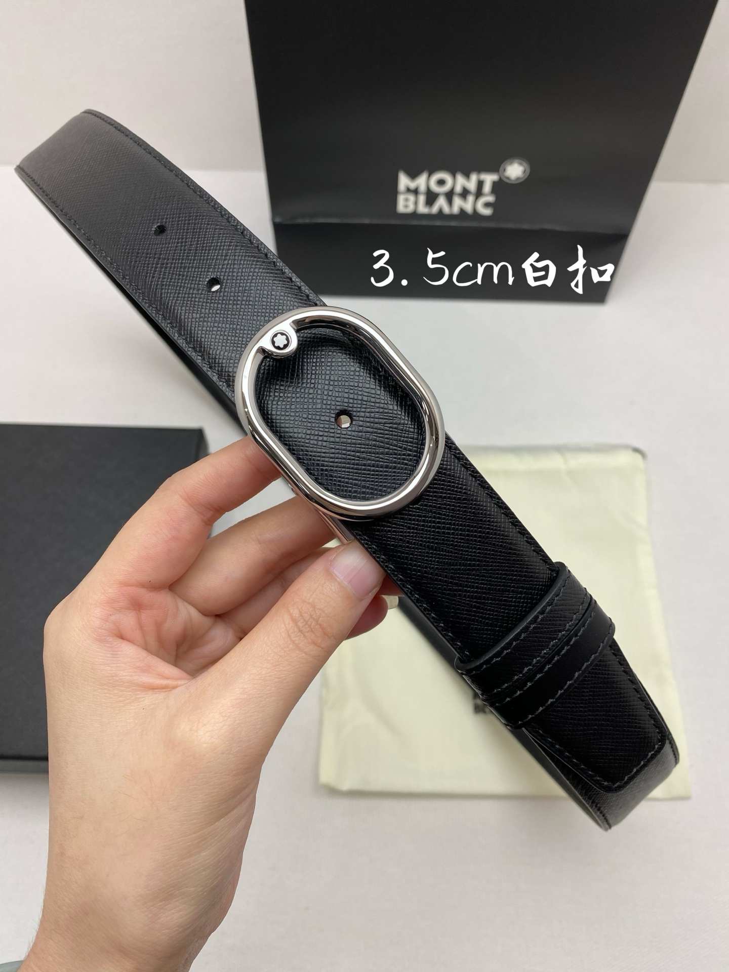 Montblanc Leather Belt Top Grain Leather M-l