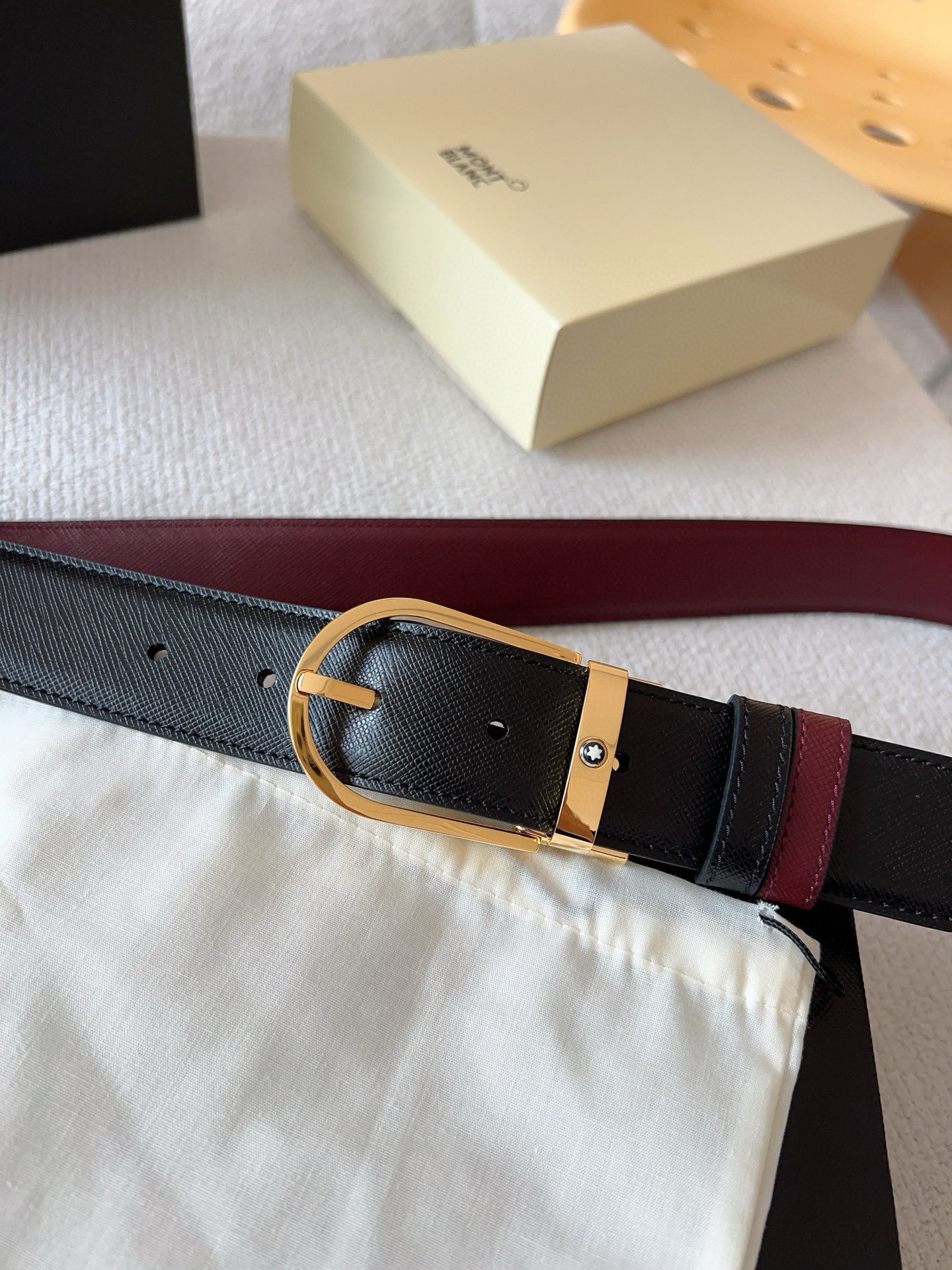 Montblanc Leather Belt Top Grain Leather M-l