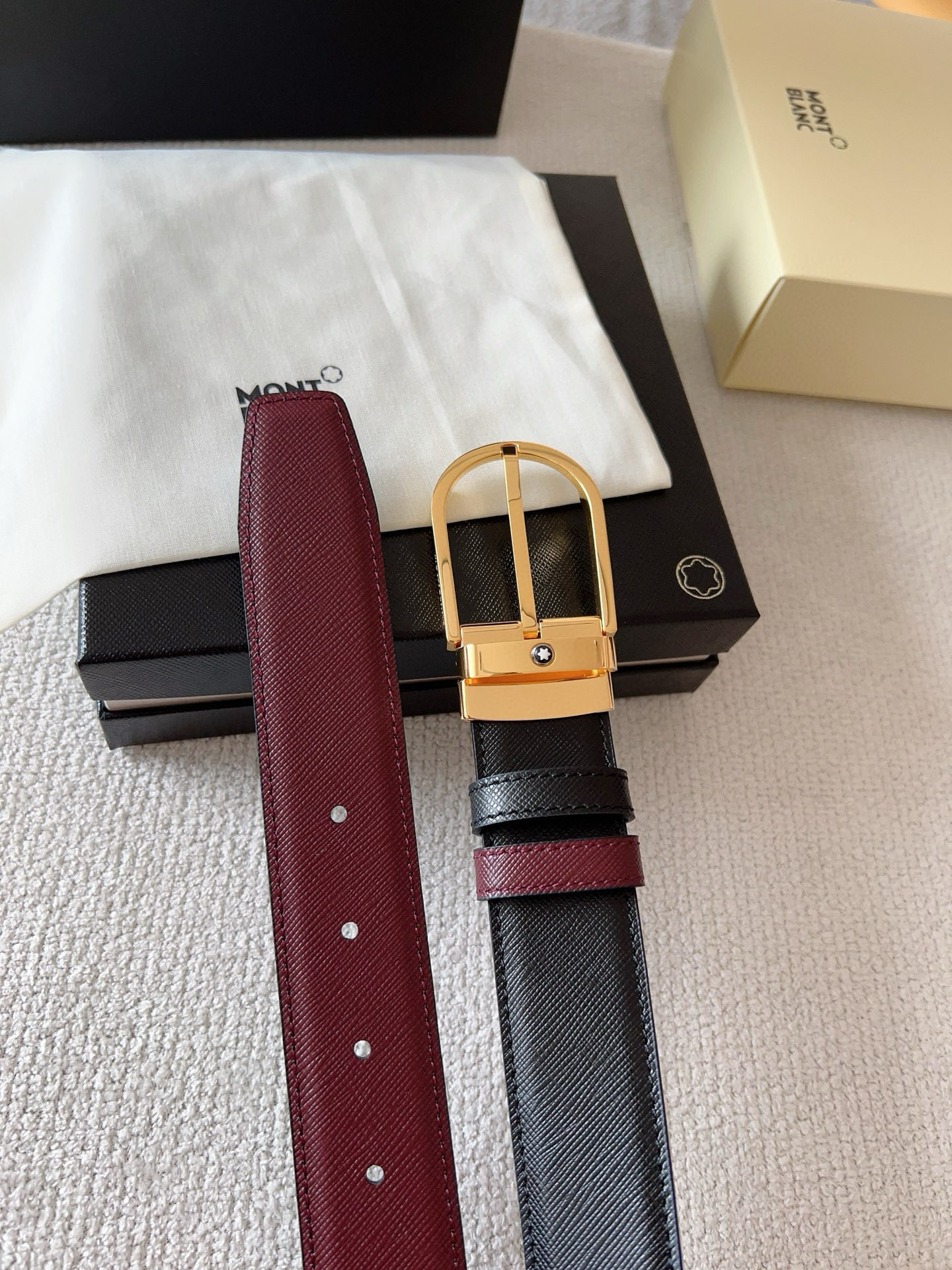 Montblanc Leather Belt Top Grain Leather M-l