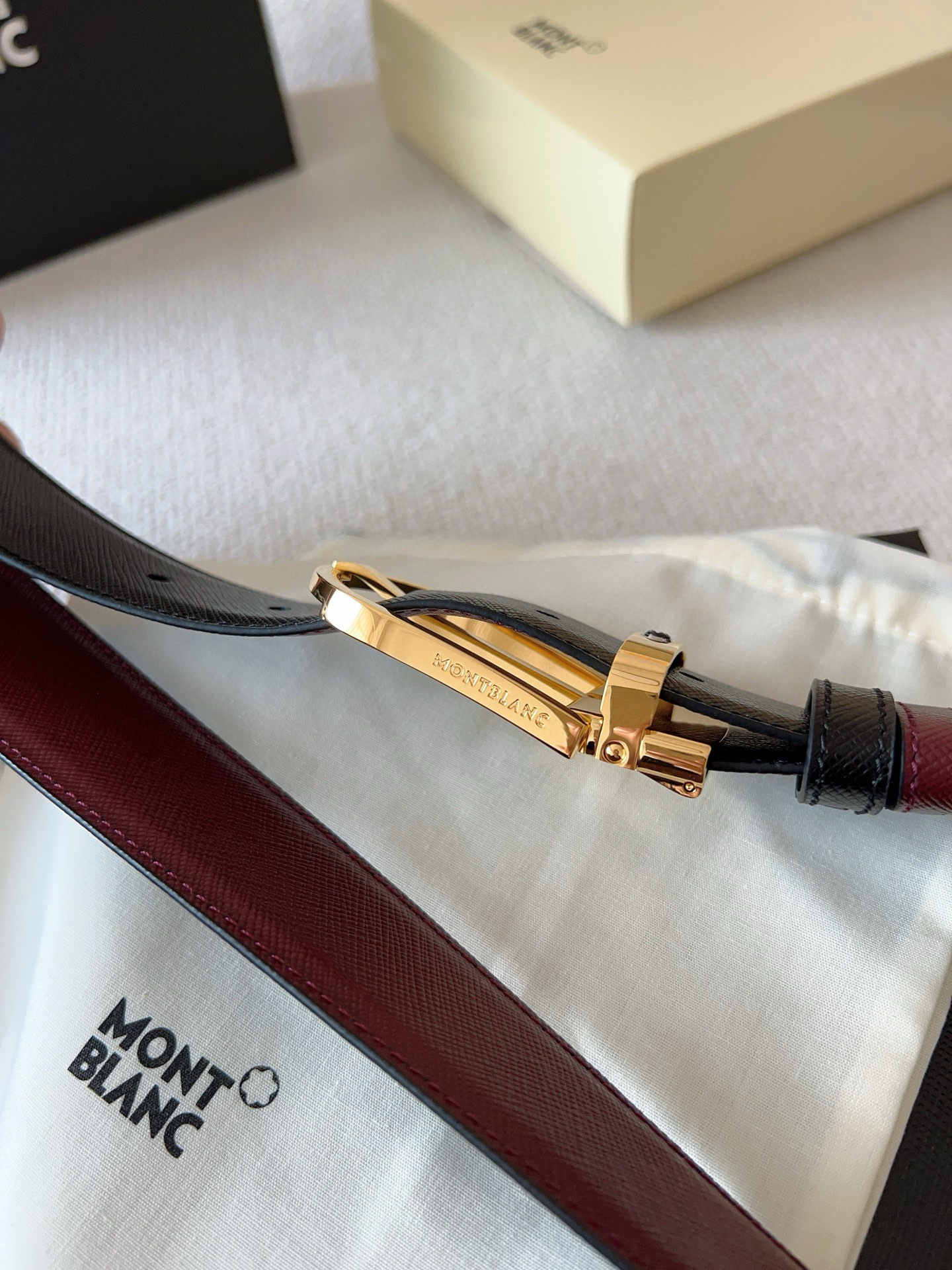 Montblanc Leather Belt Top Grain Leather M-l