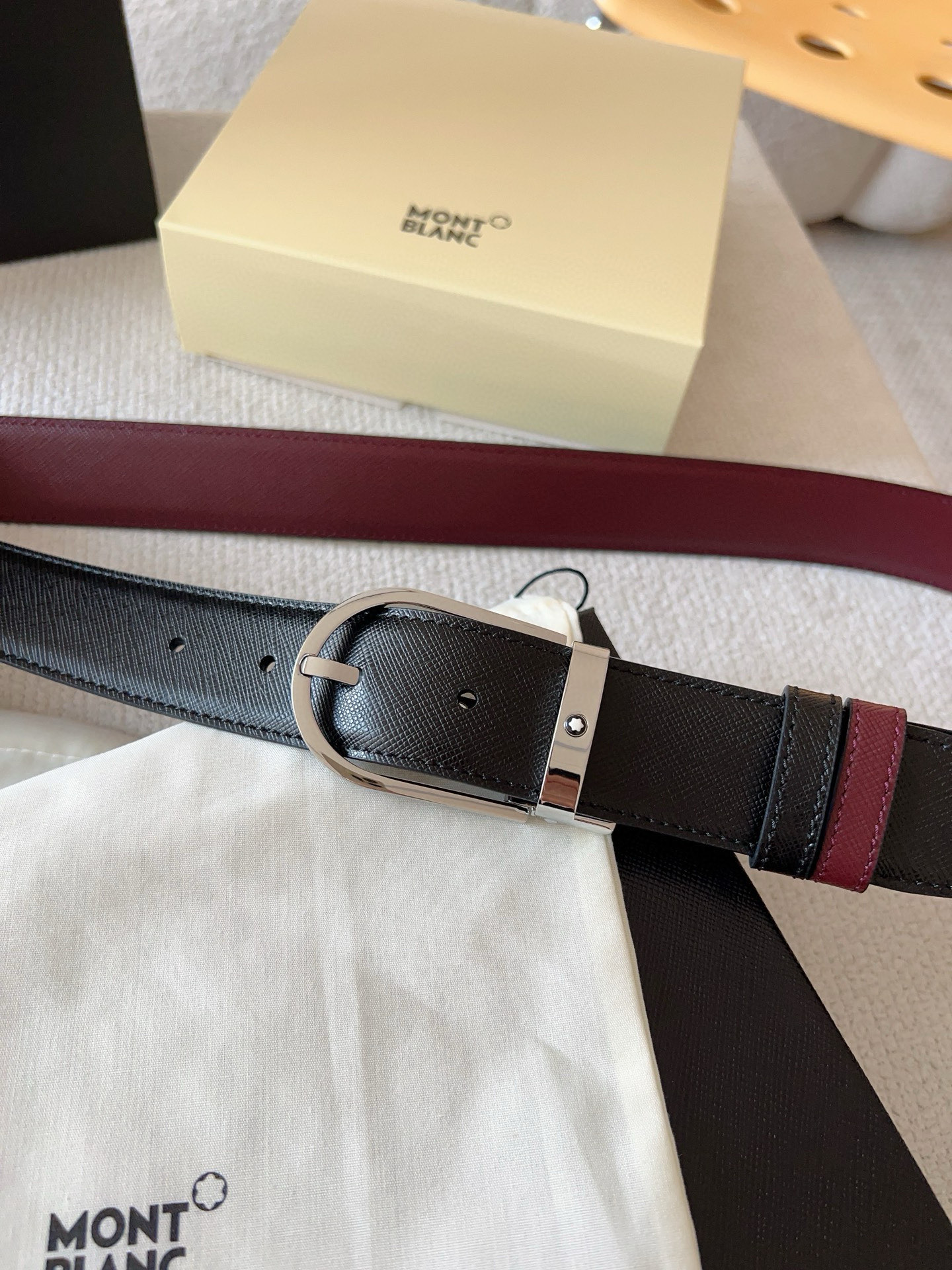 Montblanc Leather Belt Top Grain Leather M-l