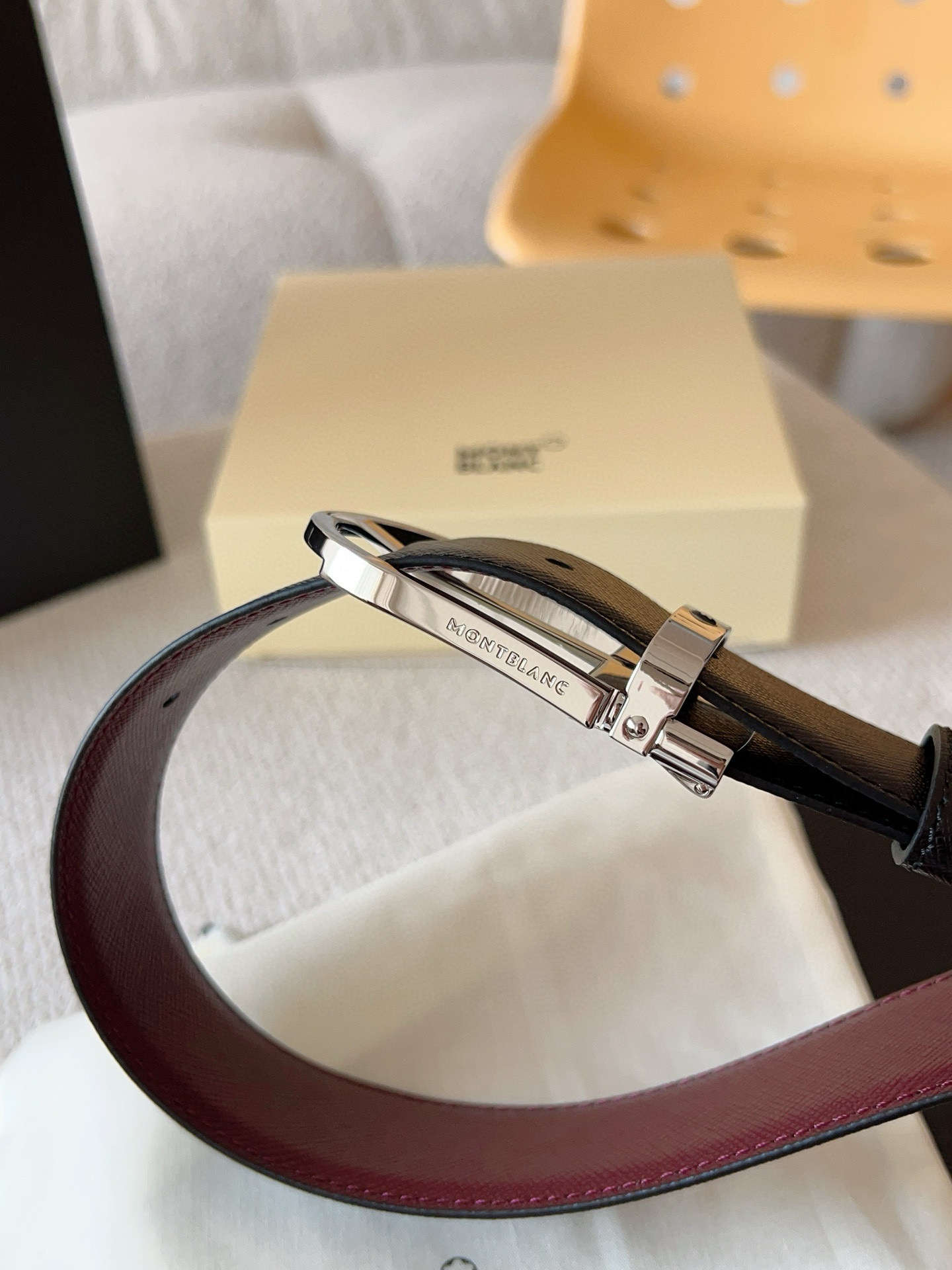 Montblanc Leather Belt Top Grain Leather M-l