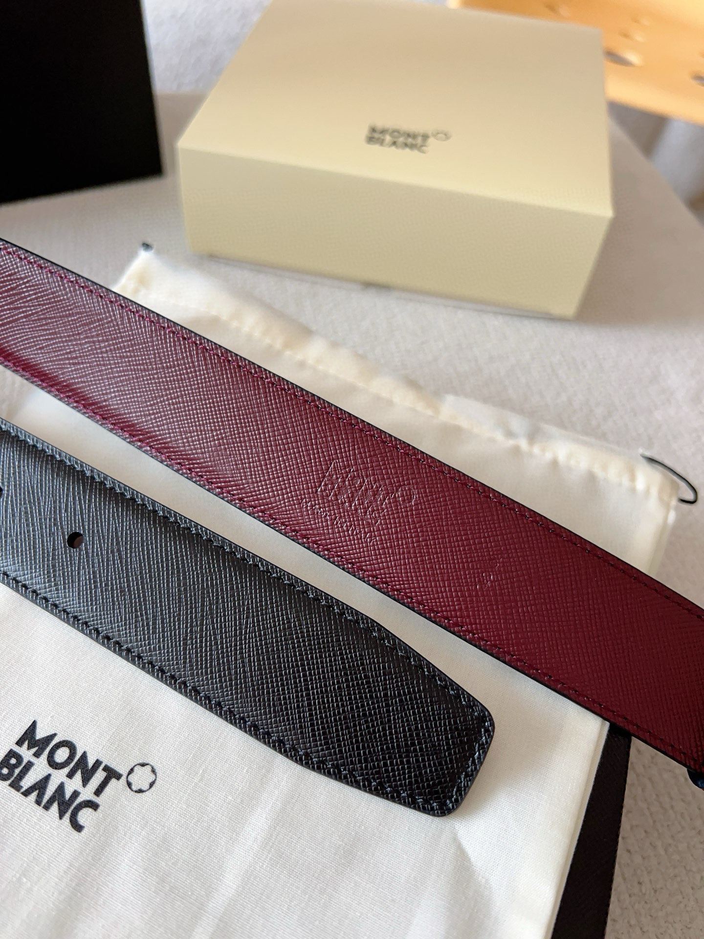 Montblanc Leather Belt Top Grain Leather M-l