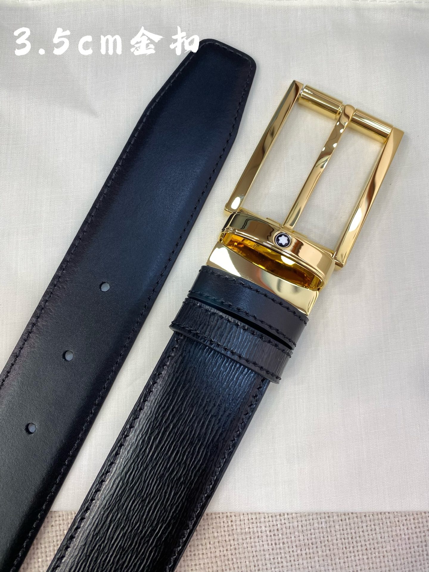 Montblanc Leather Belt Top Grain Leather M-l