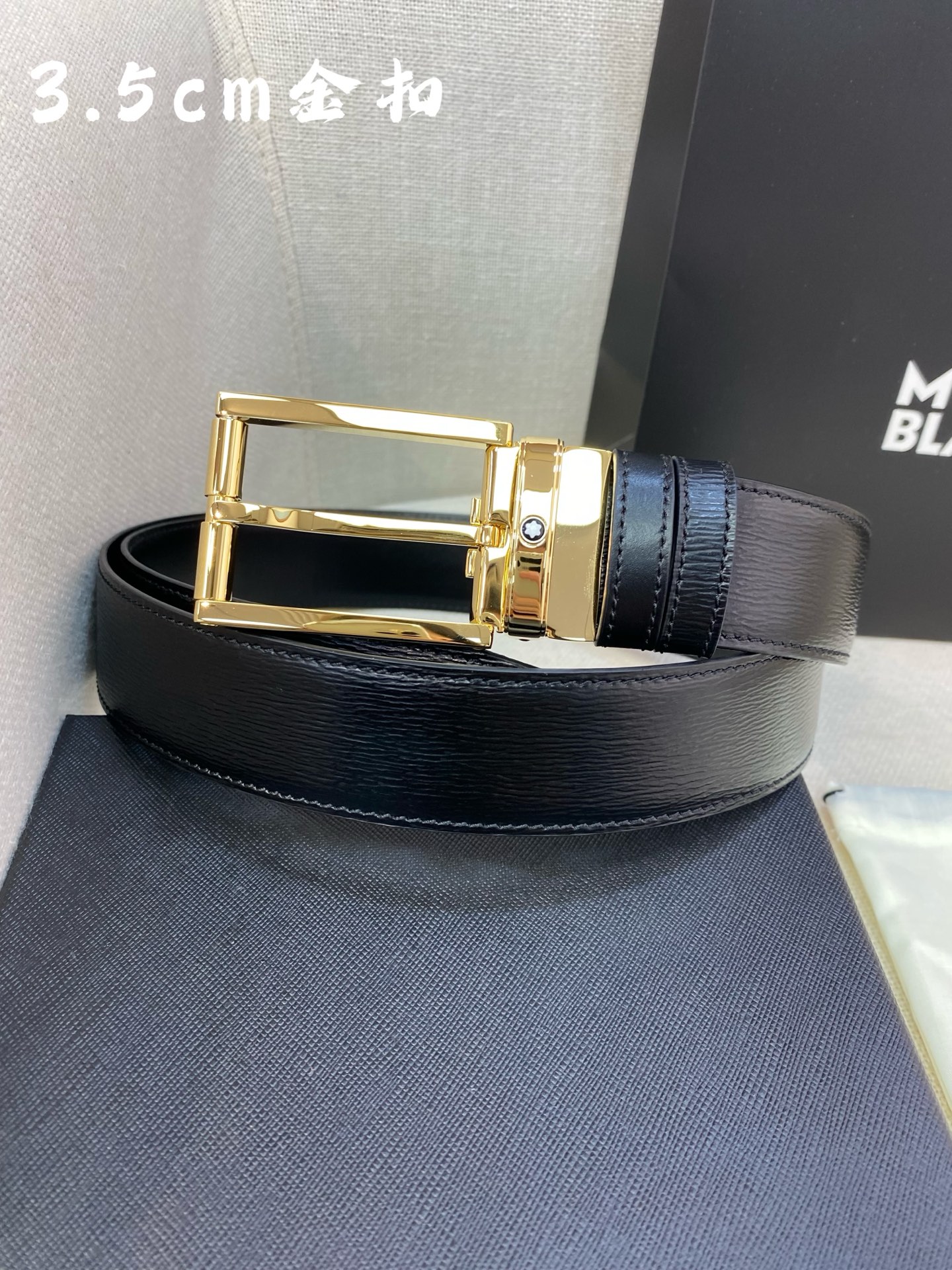Montblanc Leather Belt Top Grain Leather M-l
