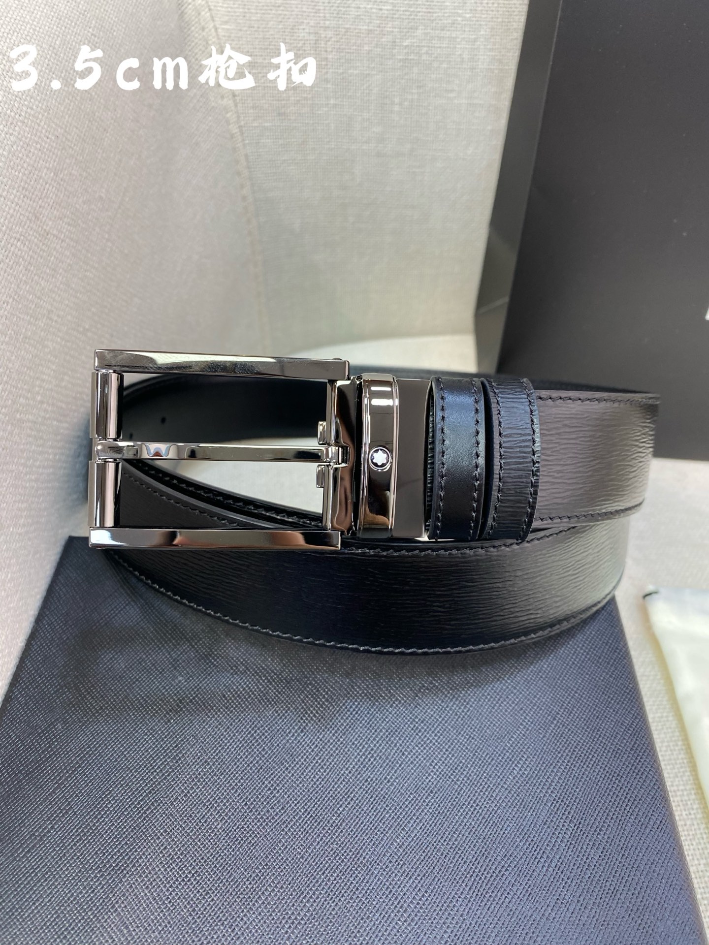 Montblanc Leather Belt Top Grain Leather M-l