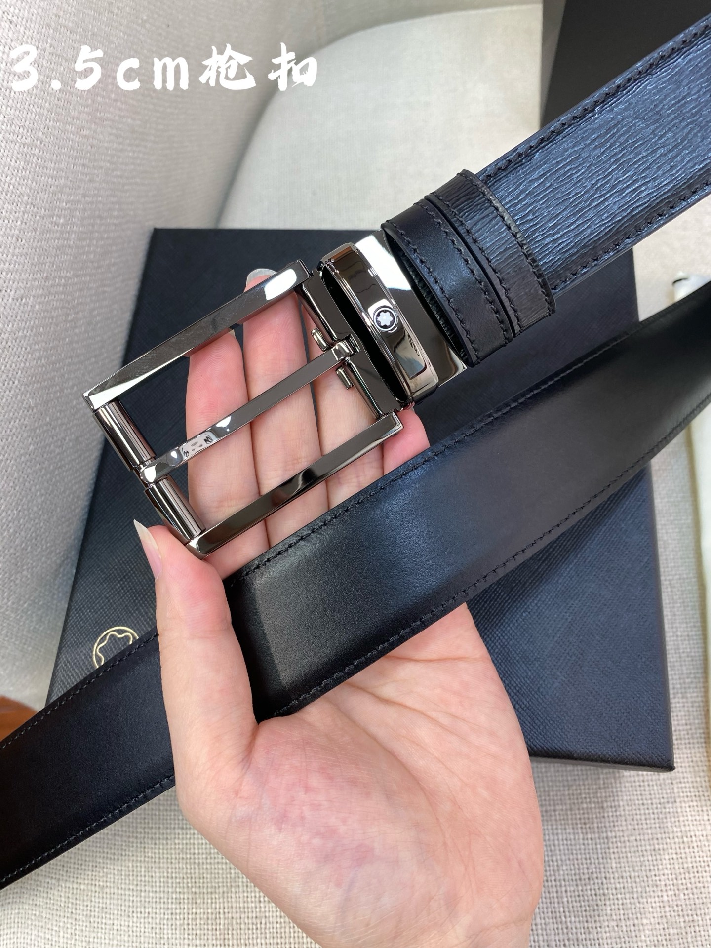 Montblanc Leather Belt Top Grain Leather M-l