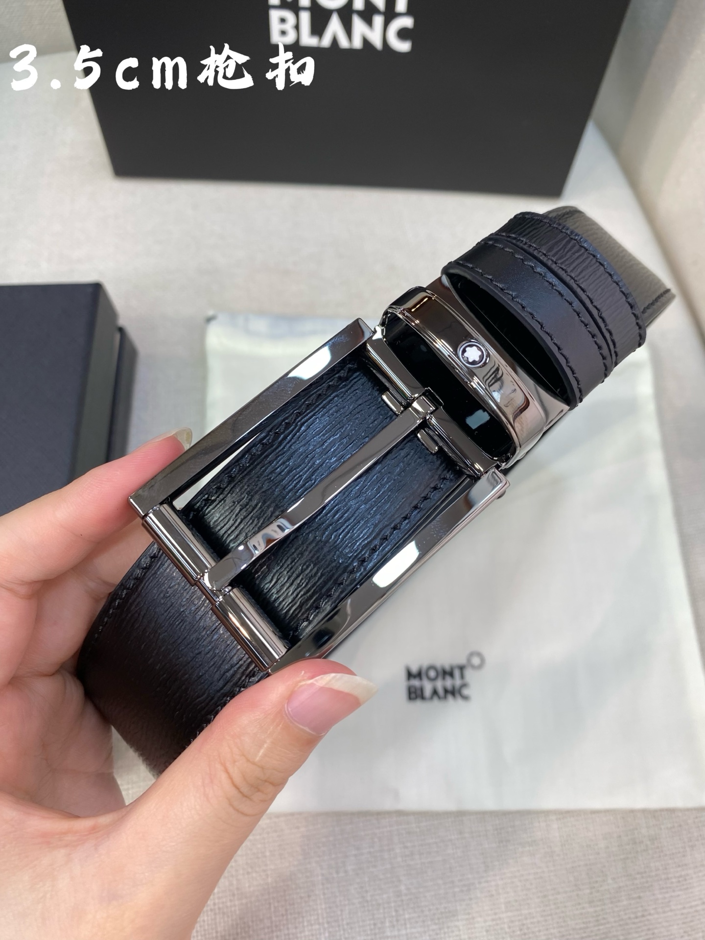 Montblanc Leather Belt Top Grain Leather M-l