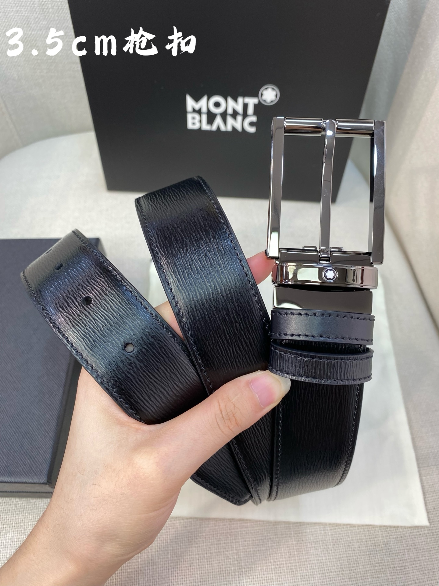 Montblanc Leather Belt Top Grain Leather M-l