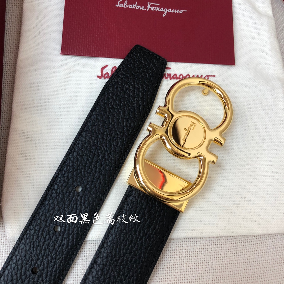 Salvatore Ferragamo Male Leather Belt Cow Leather M