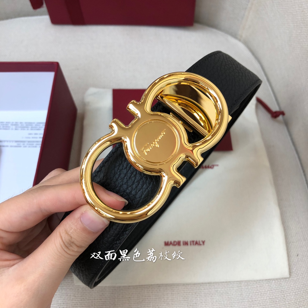 Salvatore Ferragamo Male Leather Belt Cow Leather M