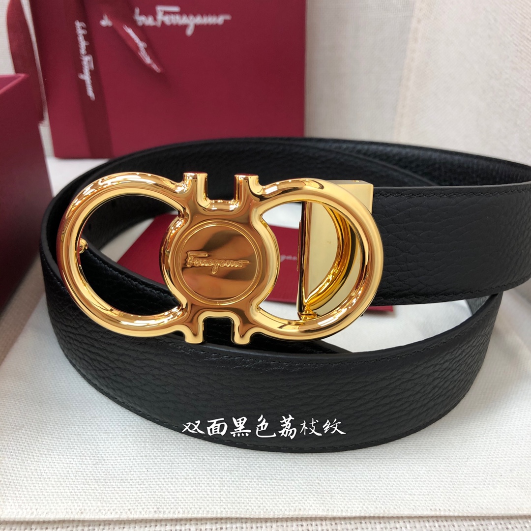 Salvatore Ferragamo Male Leather Belt Cow Leather M