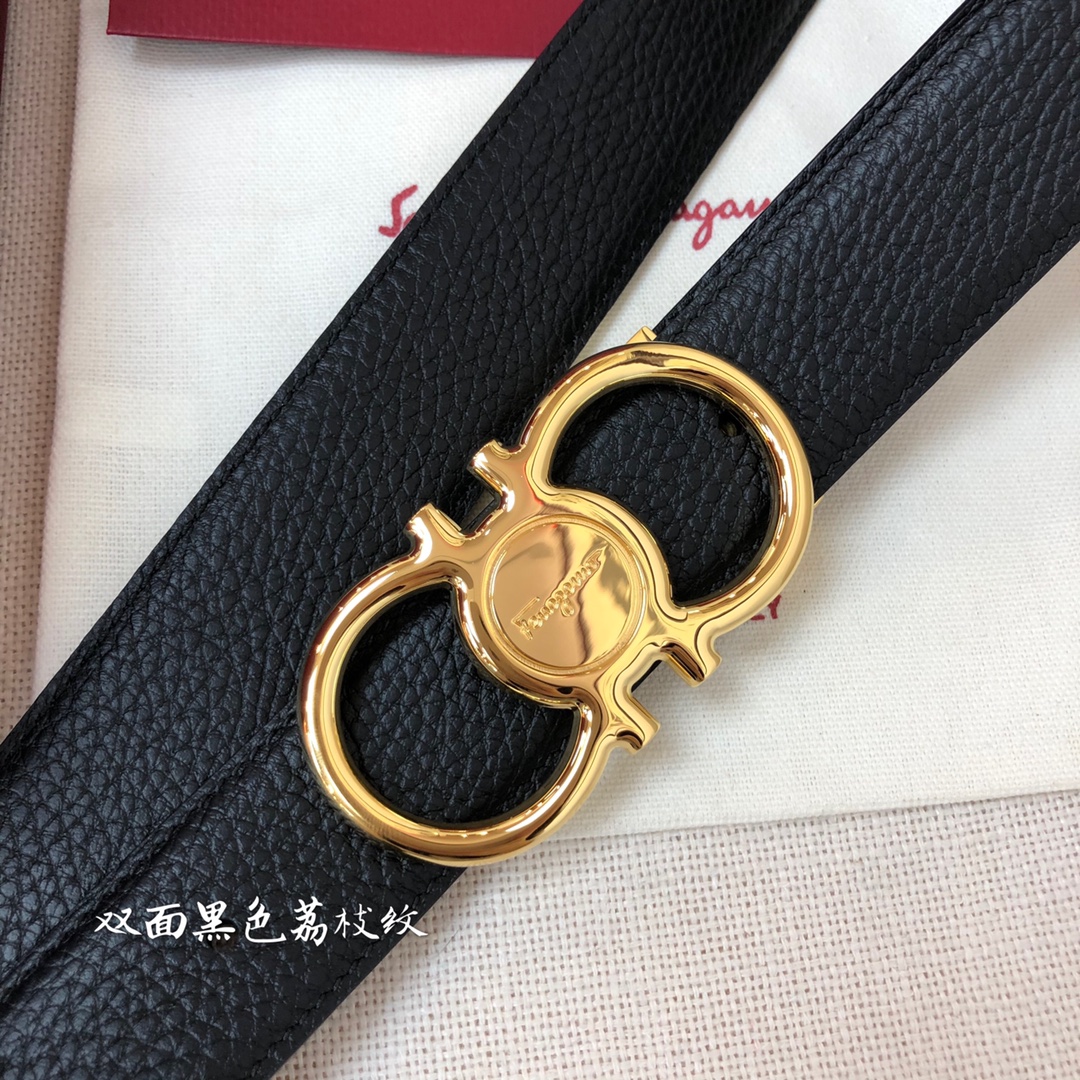 Salvatore Ferragamo Male Leather Belt Cow Leather M