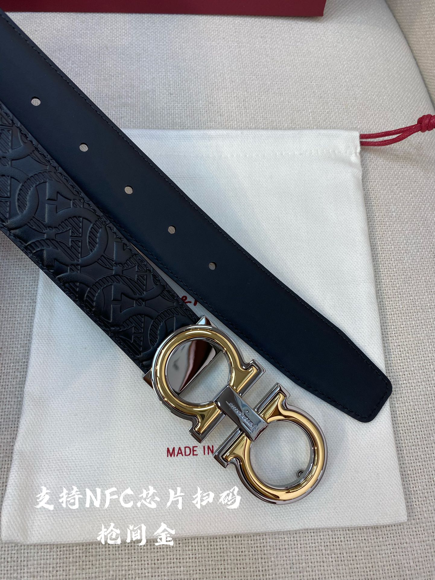 Salvatore Ferragamo Male Leather Belt Cow Leather M