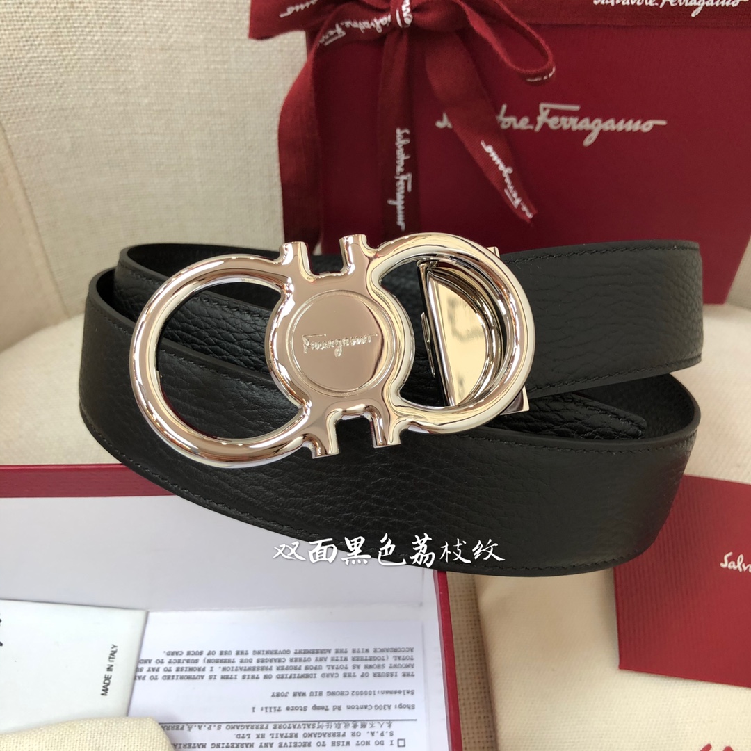 Salvatore Ferragamo Male Leather Belt Cow Leather M