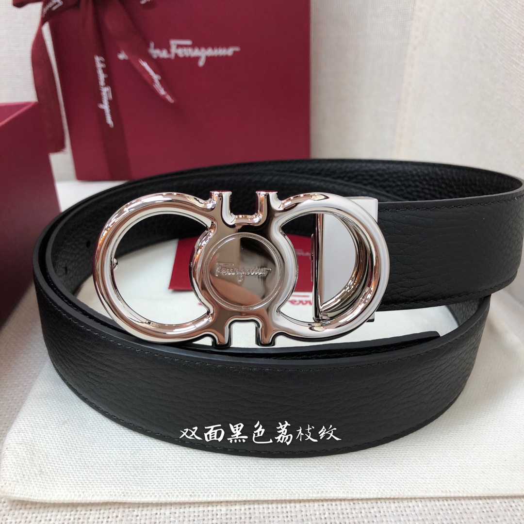 Salvatore Ferragamo Male Leather Belt Cow Leather M