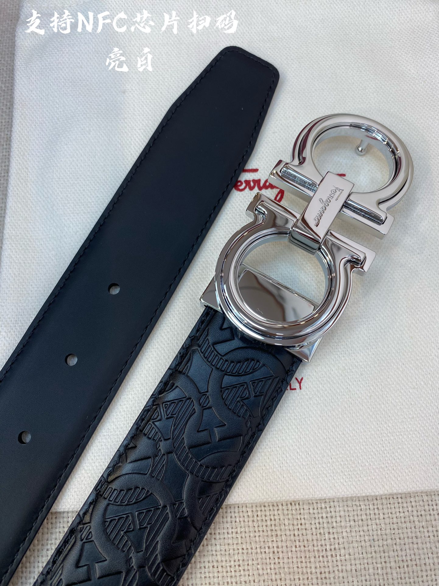 Salvatore Ferragamo Male Leather Belt Cow Leather M