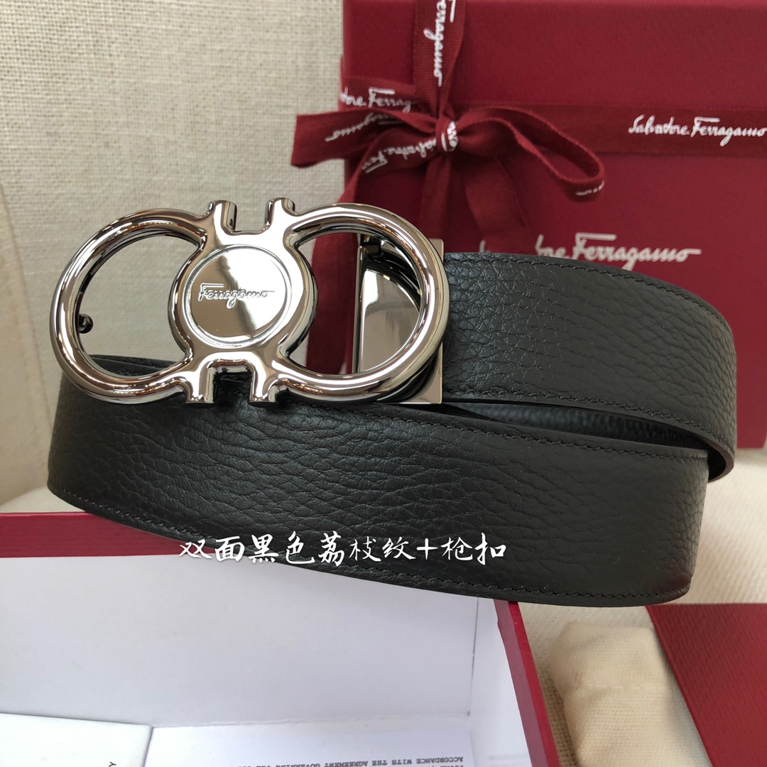 Salvatore Ferragamo Male Leather Belt Cow Leather M