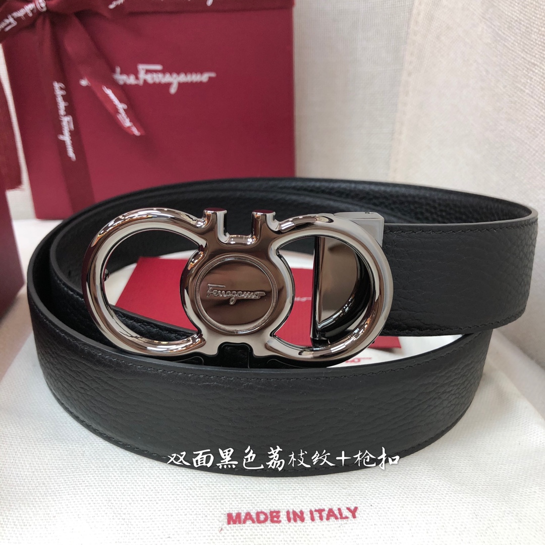 Salvatore Ferragamo Male Leather Belt Cow Leather M