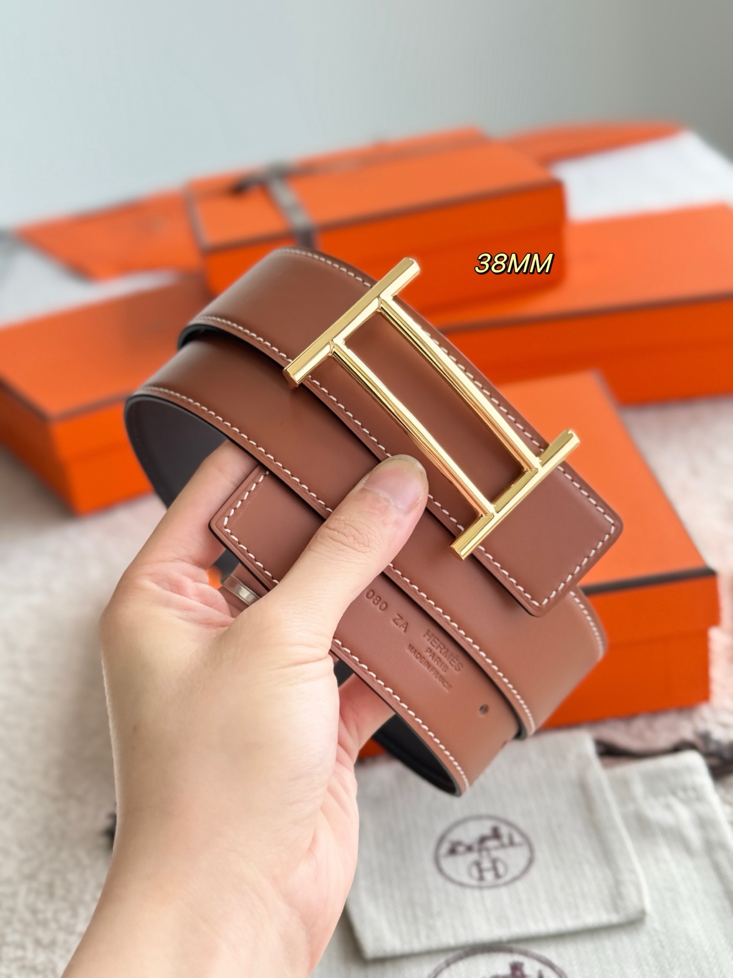 Male Basic Belt Cow Leather 38mm