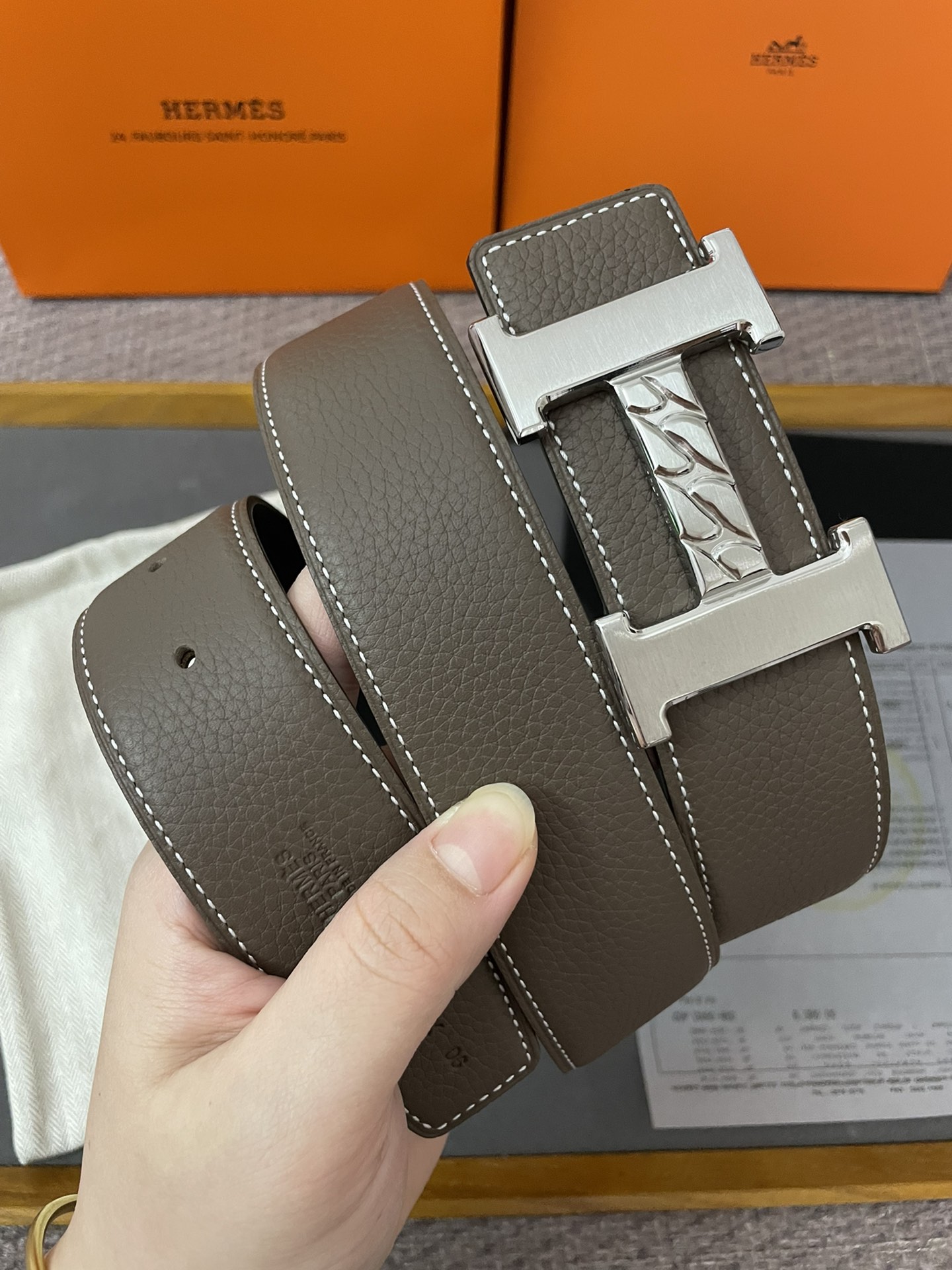 Hermès Male Basic Belt Cow Leather M