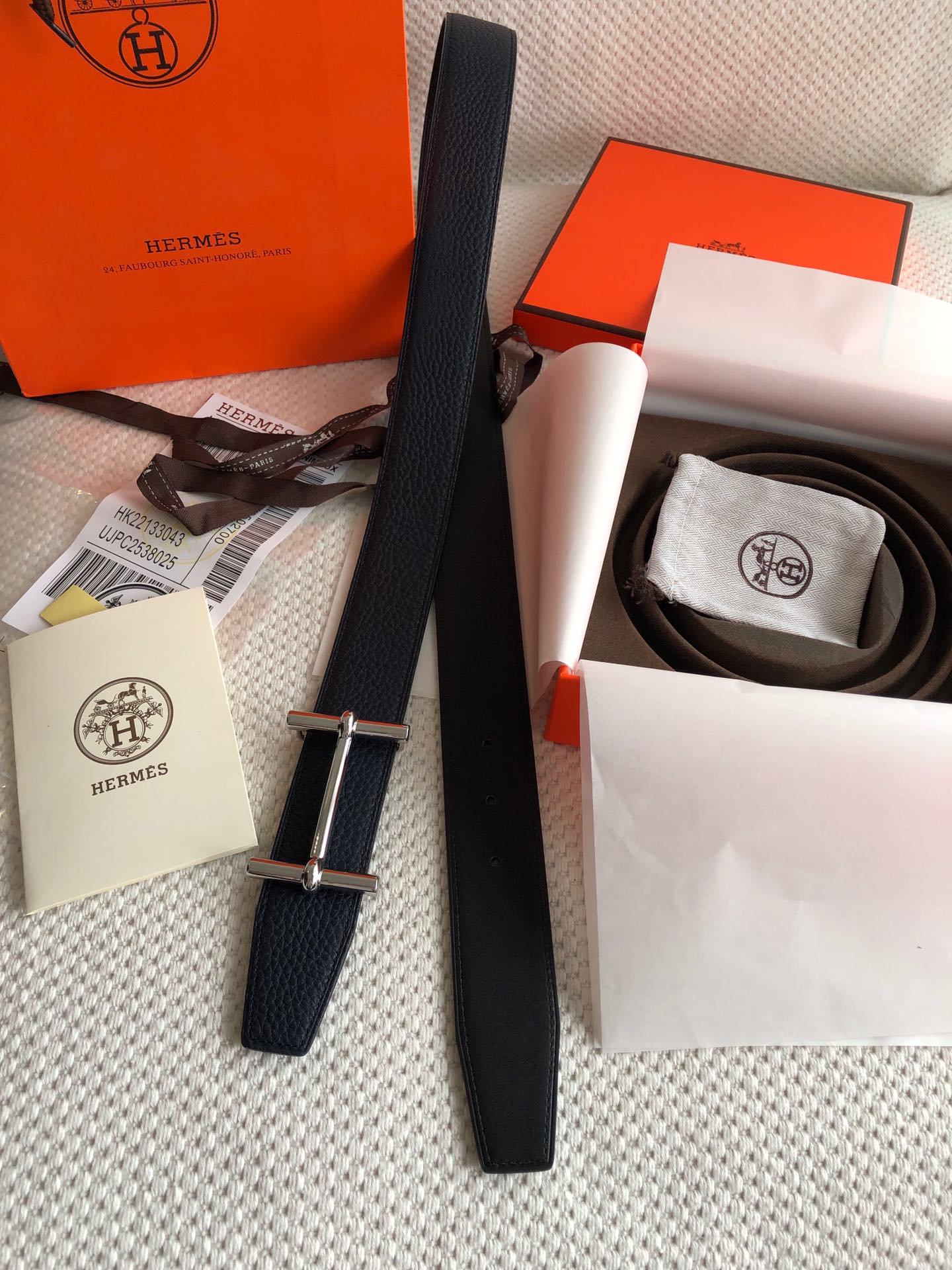 Hermès Male Leather Belt Top Grain Leather M