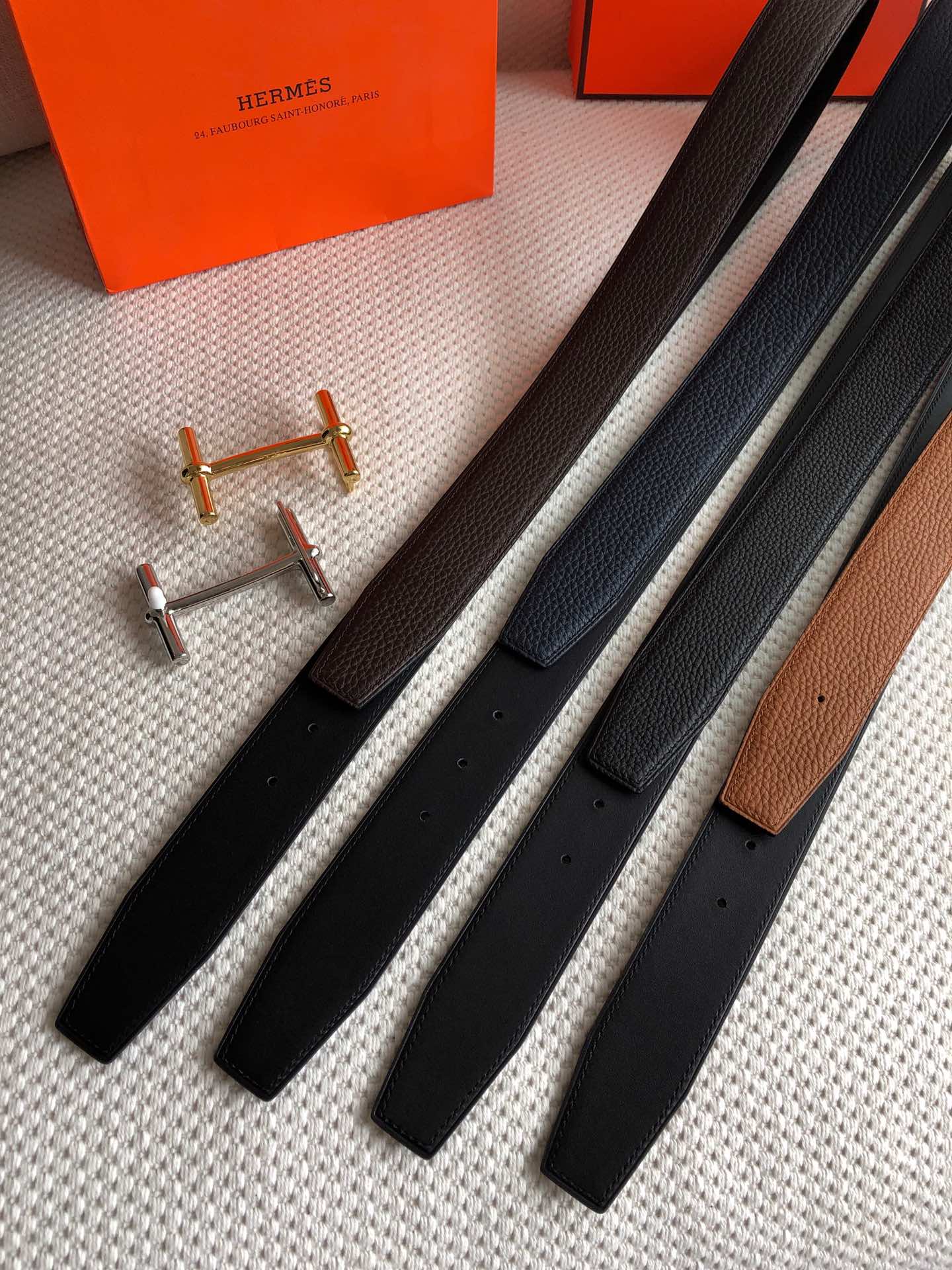 Hermès Male Leather Belt Top Grain Leather M