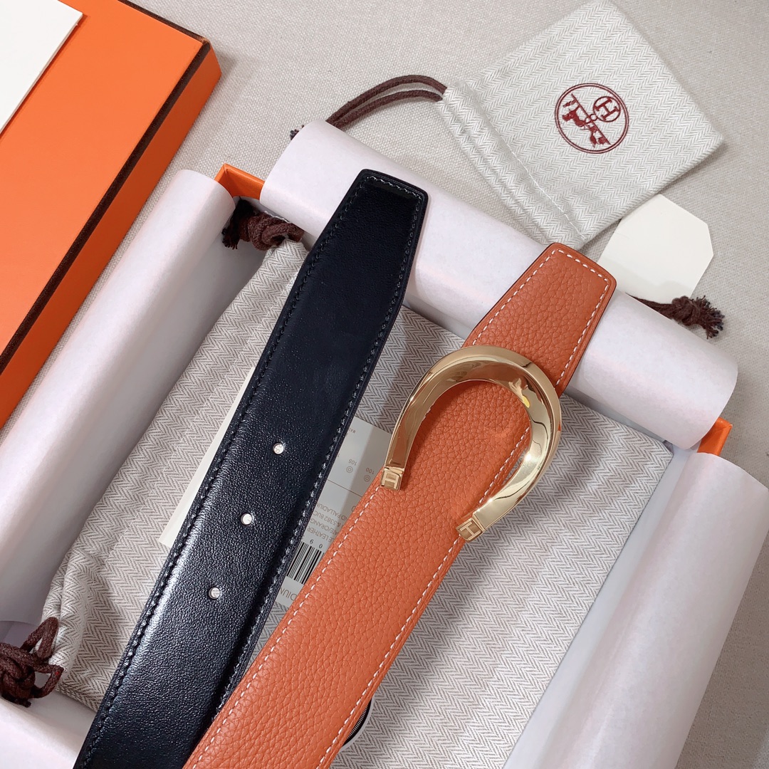 Hermès Male Leather Belt 38mm-s-m