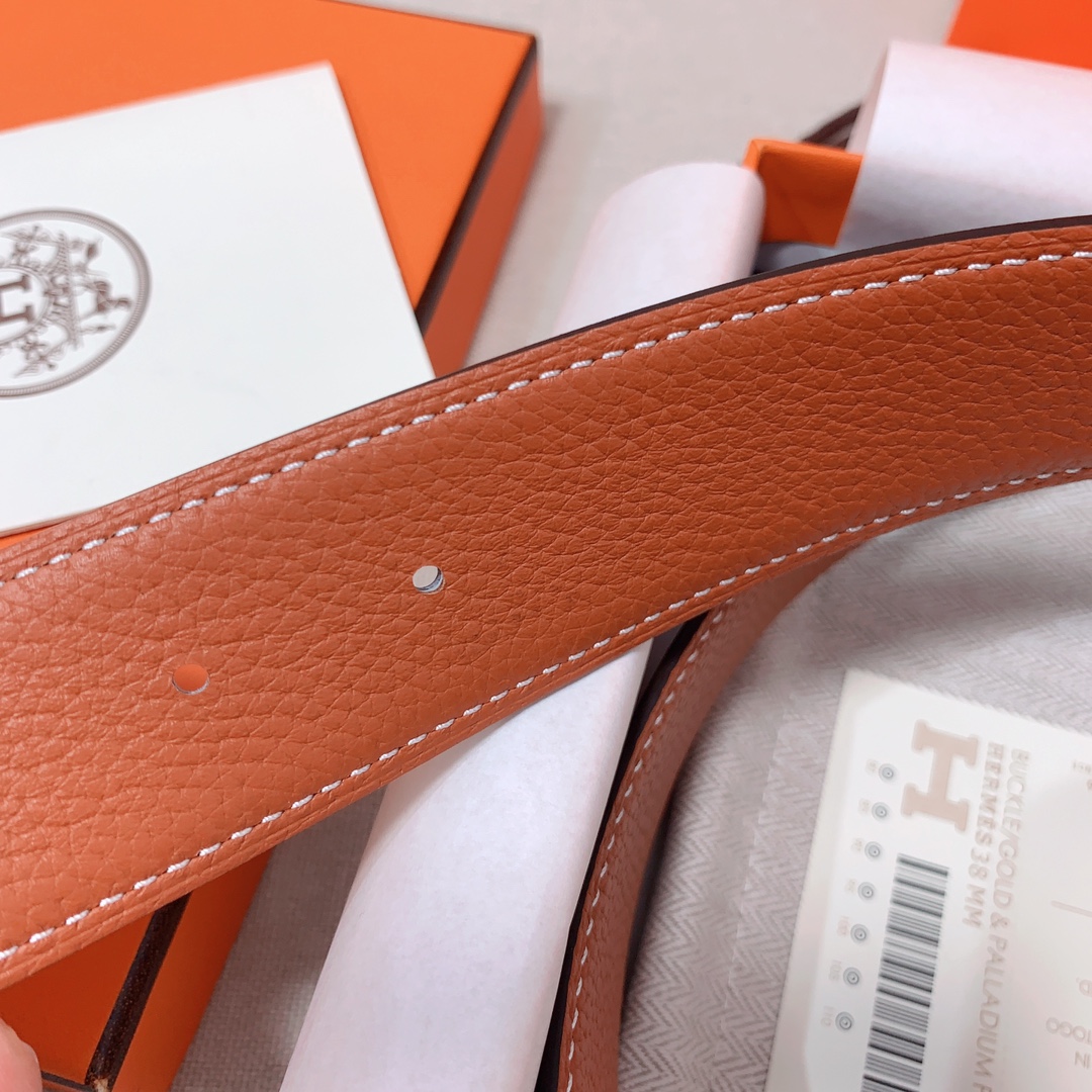 Hermès Male Leather Belt 38mm-s-m