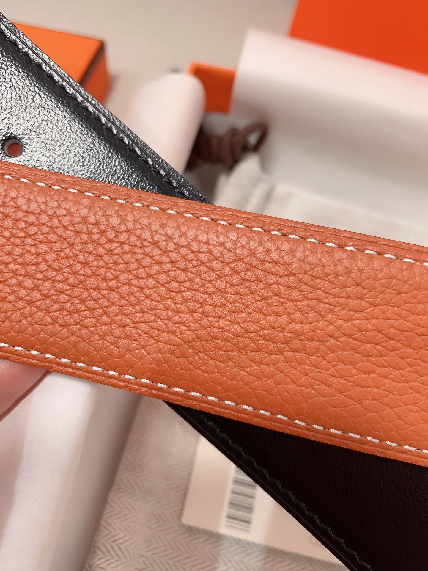 Hermès Male Leather Belt 38mm-s-m