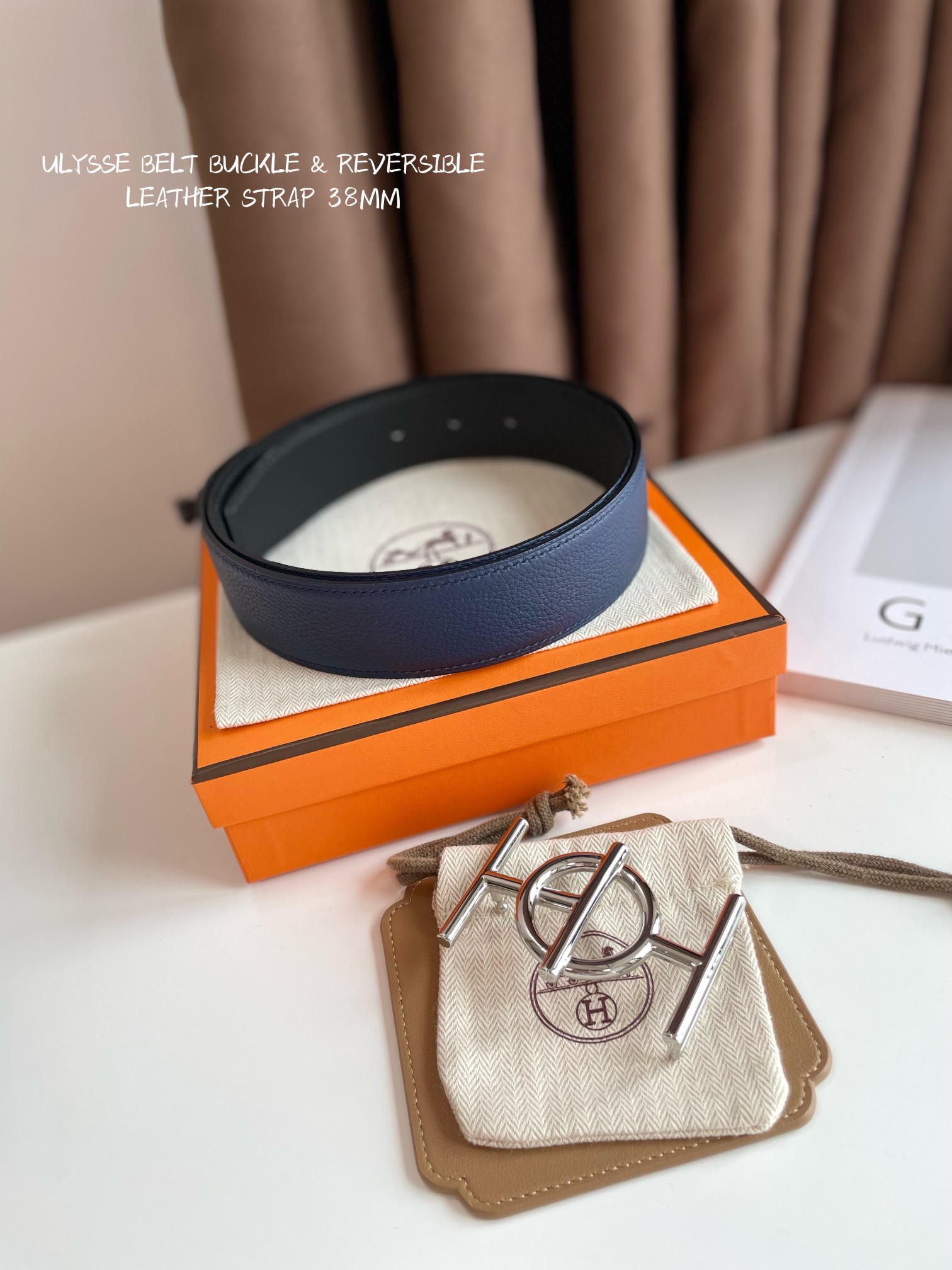Hermès Male Leather Belt Cow Leather 38mm